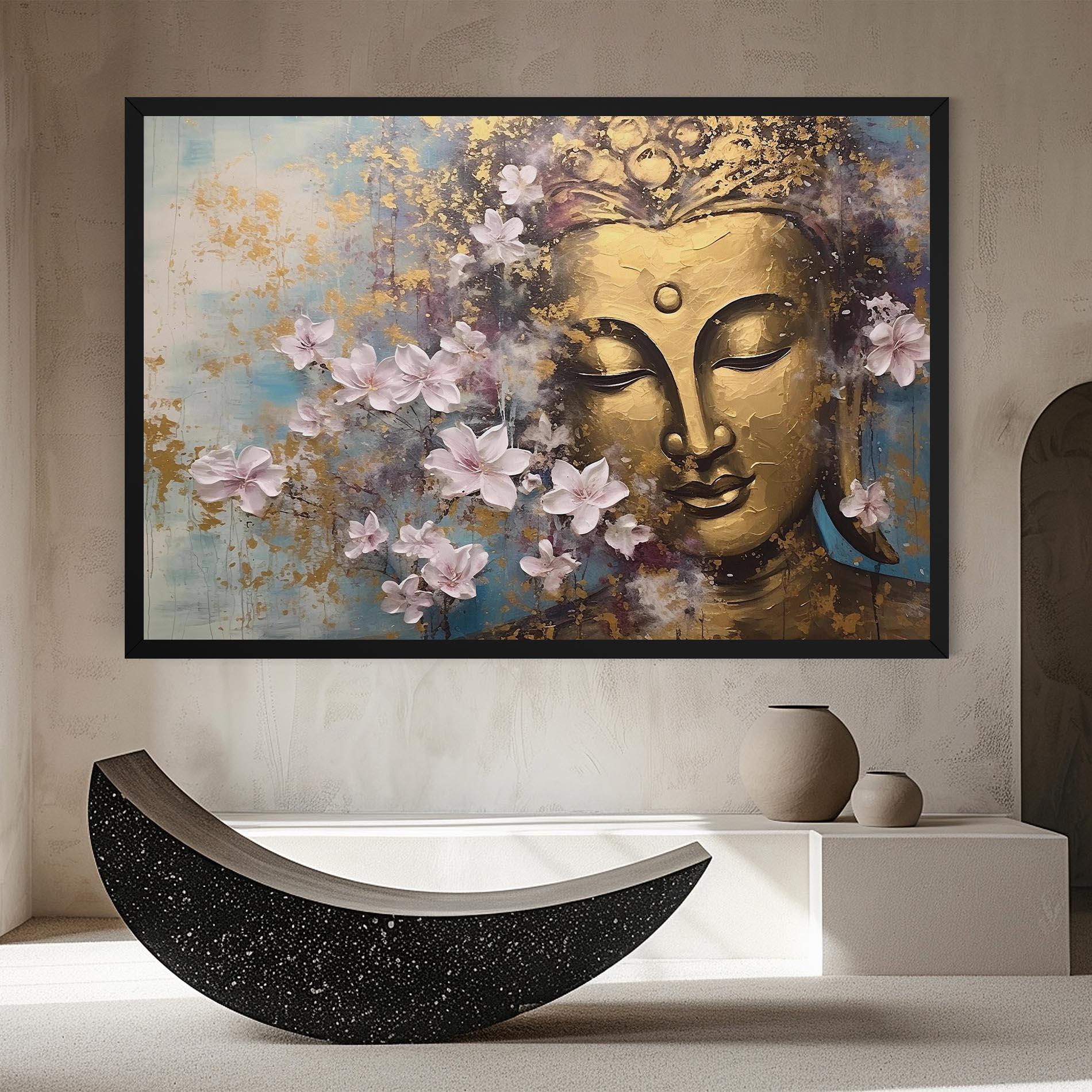 Tablou Canvas Abstract Buddha Plants mockup 8