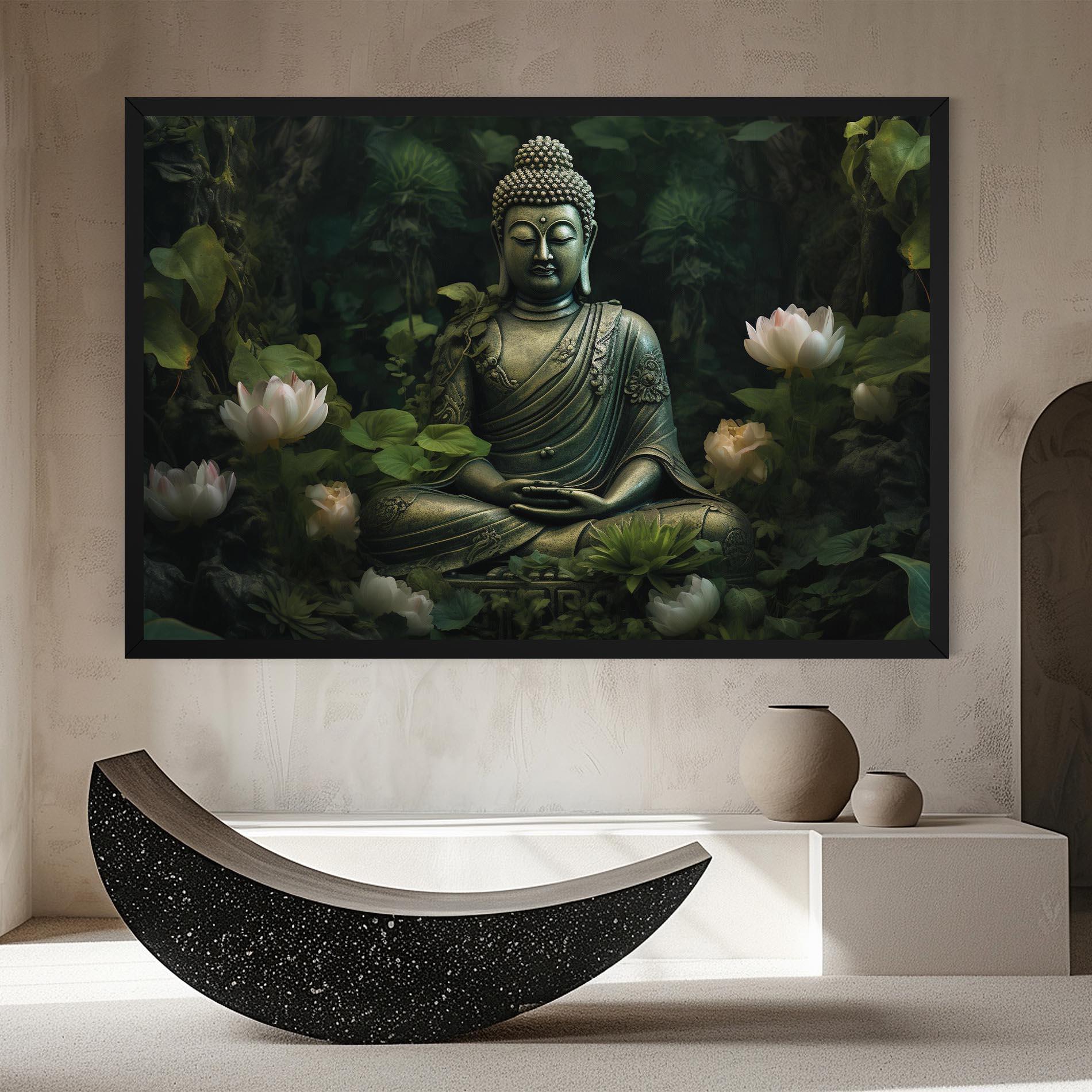 Tablou Canvas Buddha Lotus Flower mockup 8