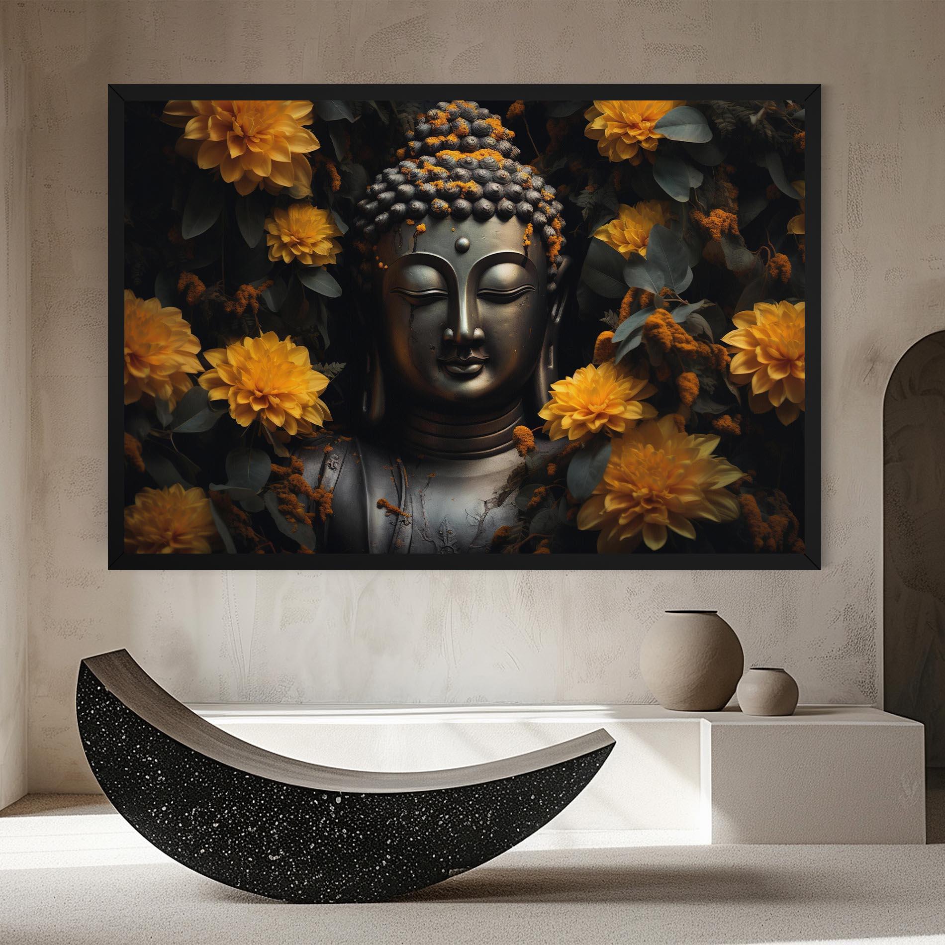 Tablou Canvas Buddha Peace Statue mockup 8