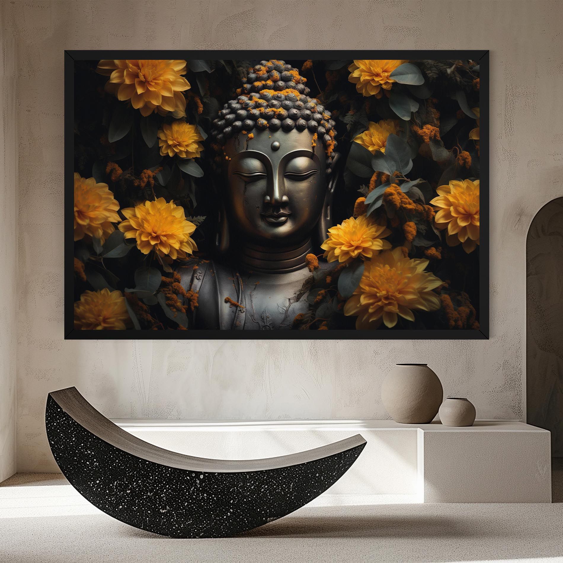Buddha Peace Statue mockup 8