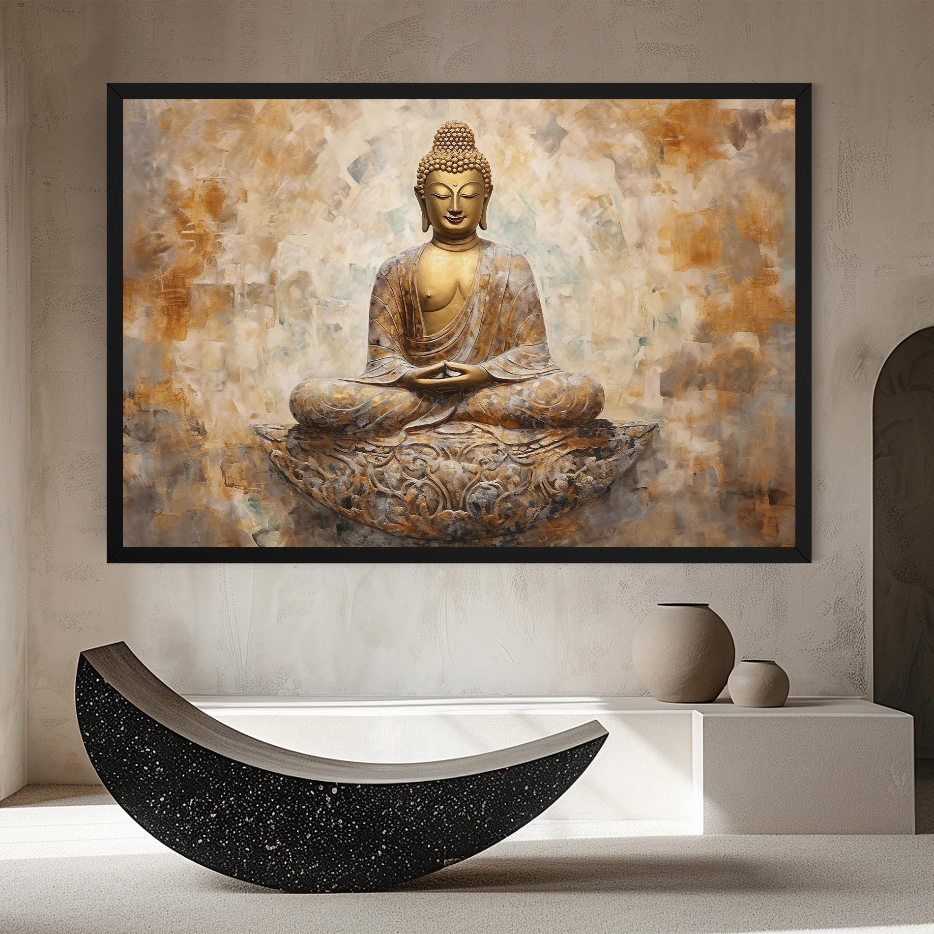 Tablou Canvas Cream Buddha Art mockup 8