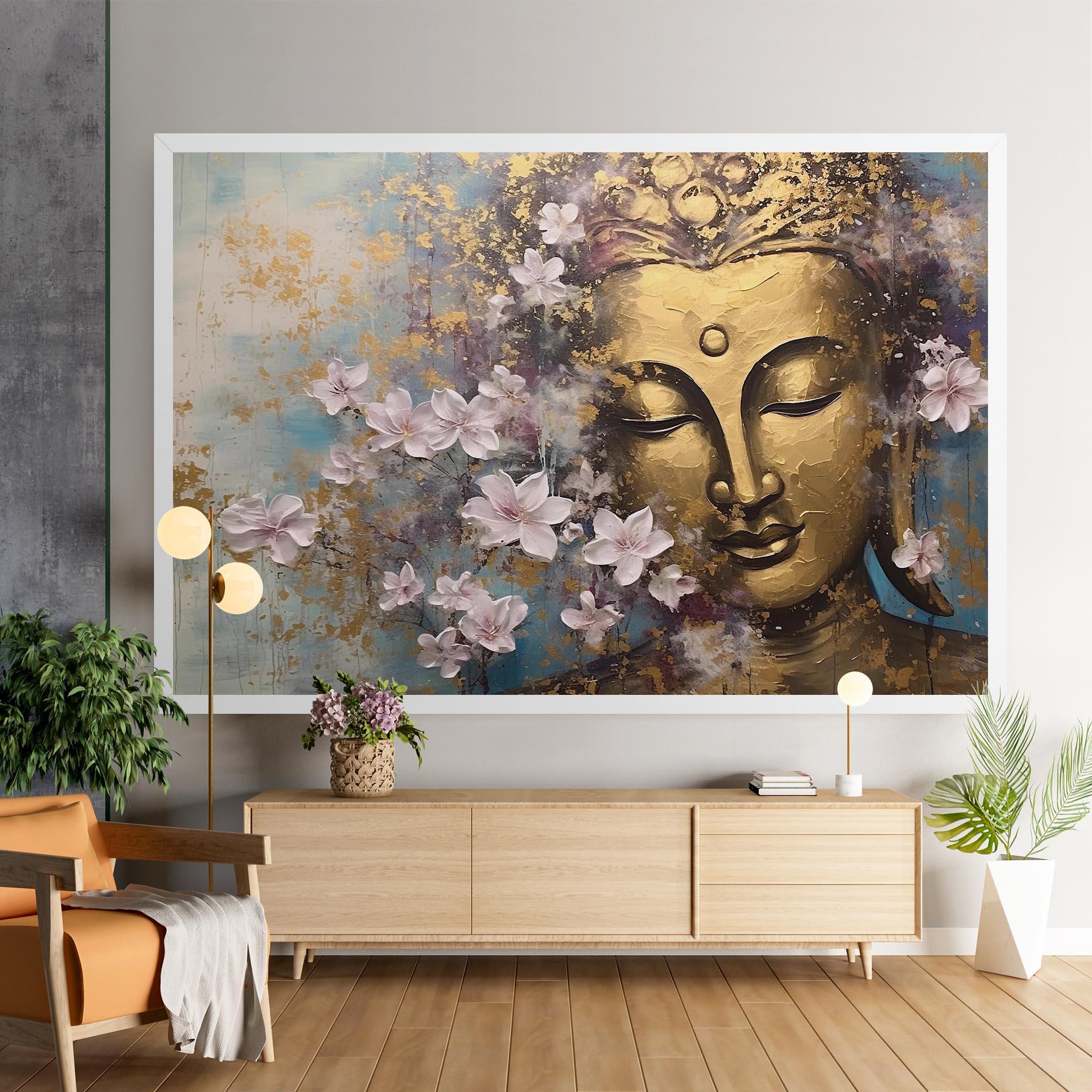 Tablou Canvas Abstract Buddha Plants mockup 9