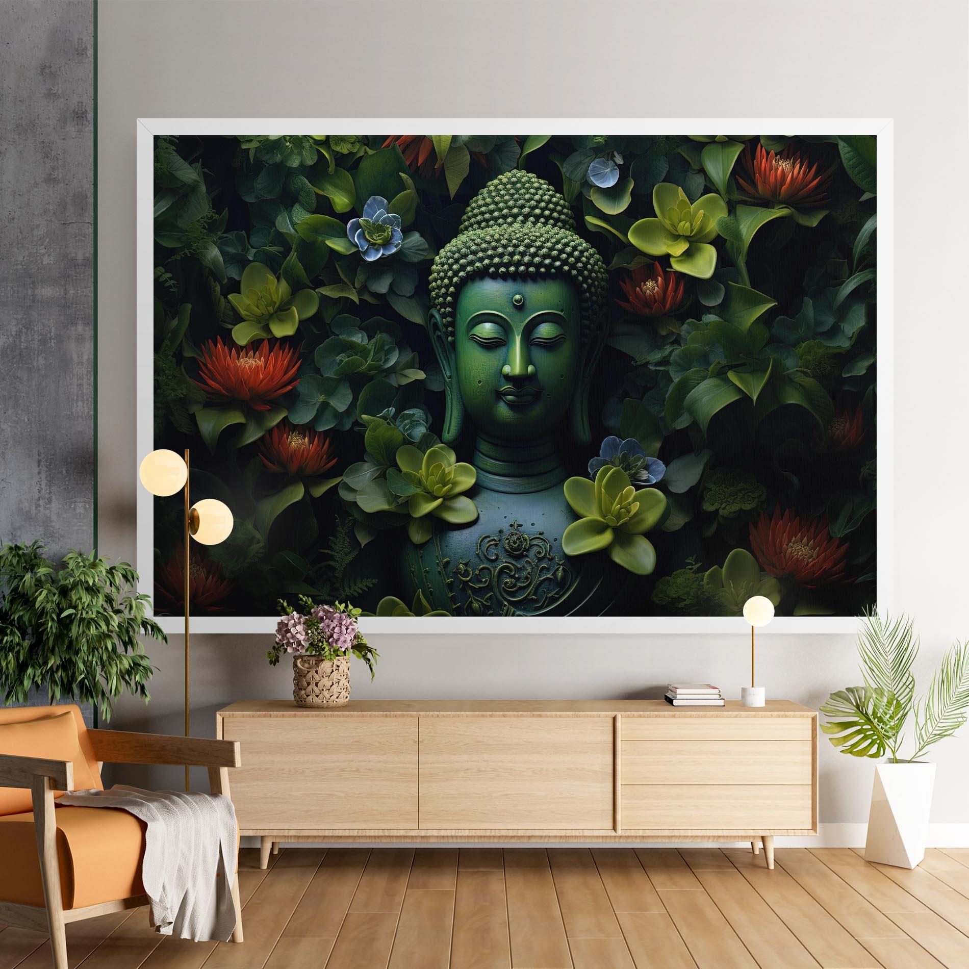 Tablou Canvas Blue Light Buddha mockup 9