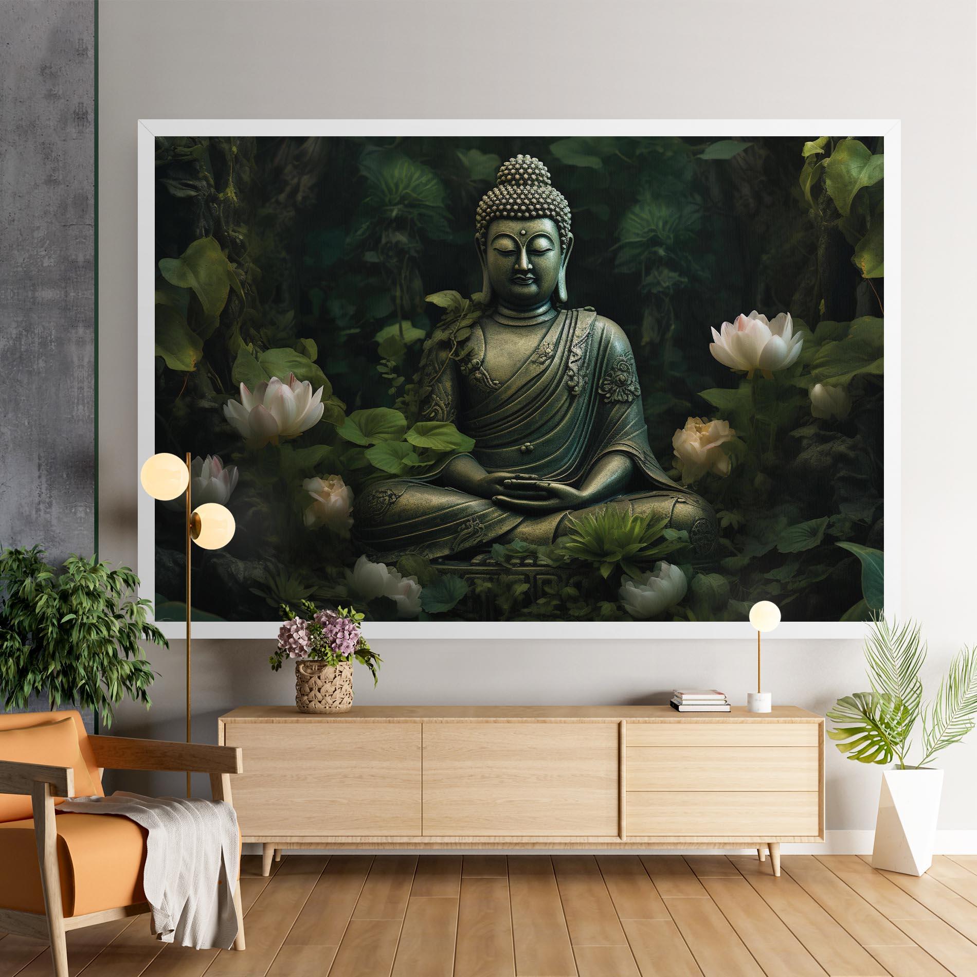 Tablou Canvas Buddha Lotus Flower mockup 9