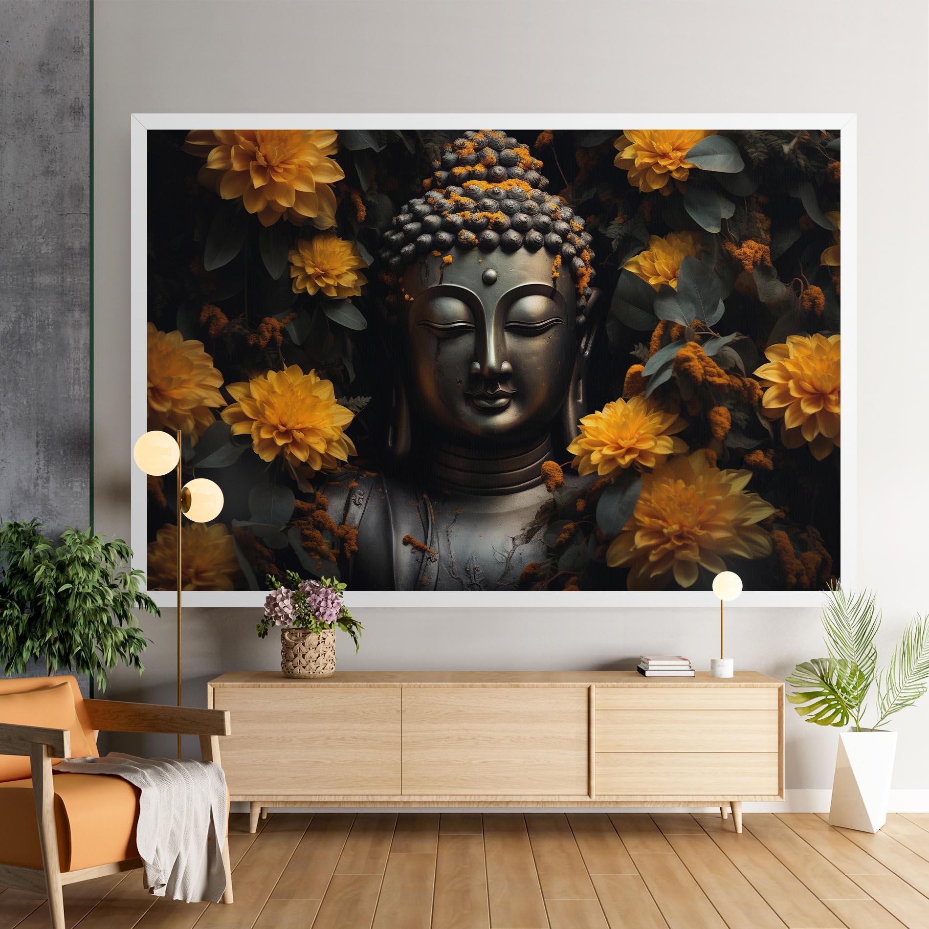 Tablou Canvas Buddha Peace Statue mockup 9