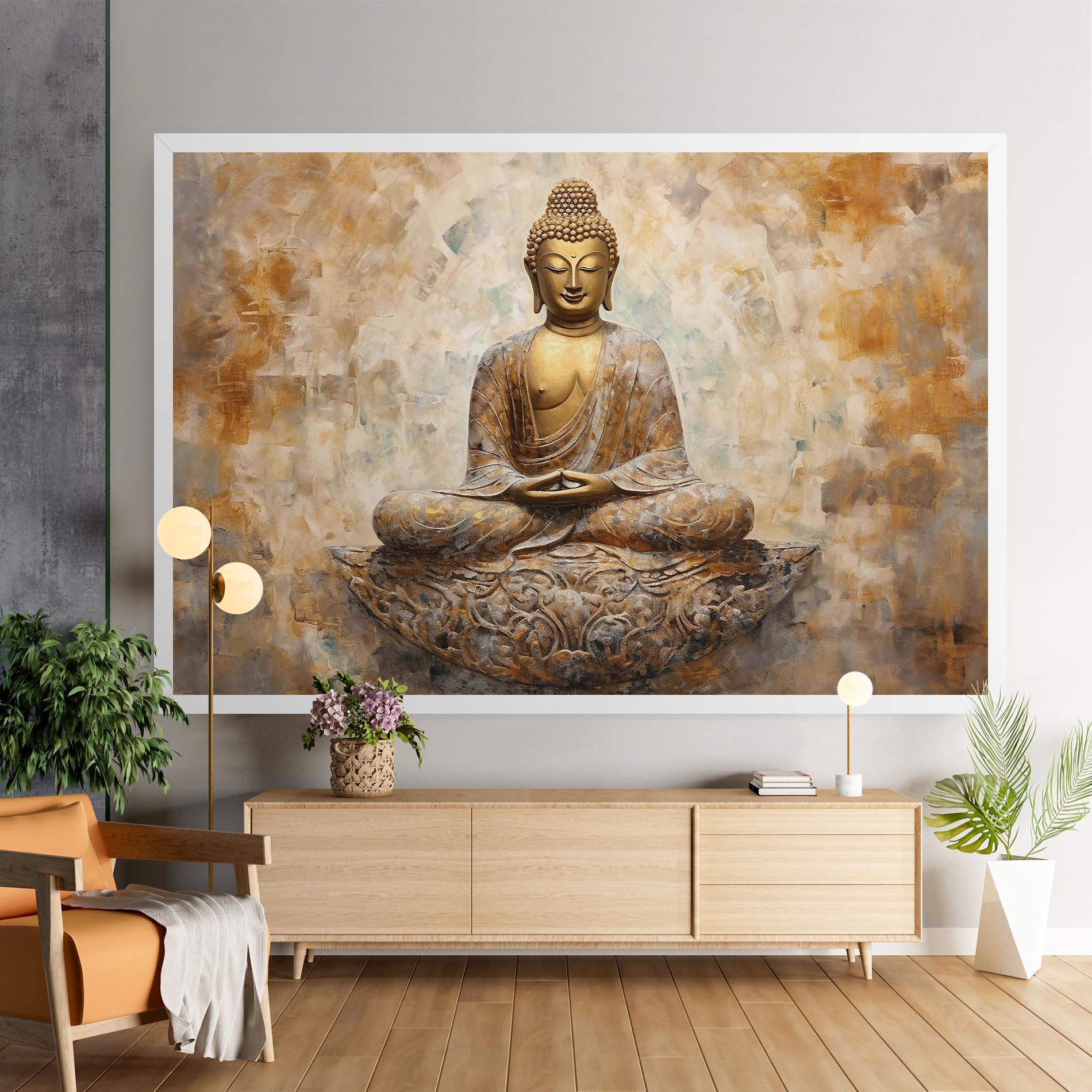 Tablou Canvas Cream Buddha Art mockup 9