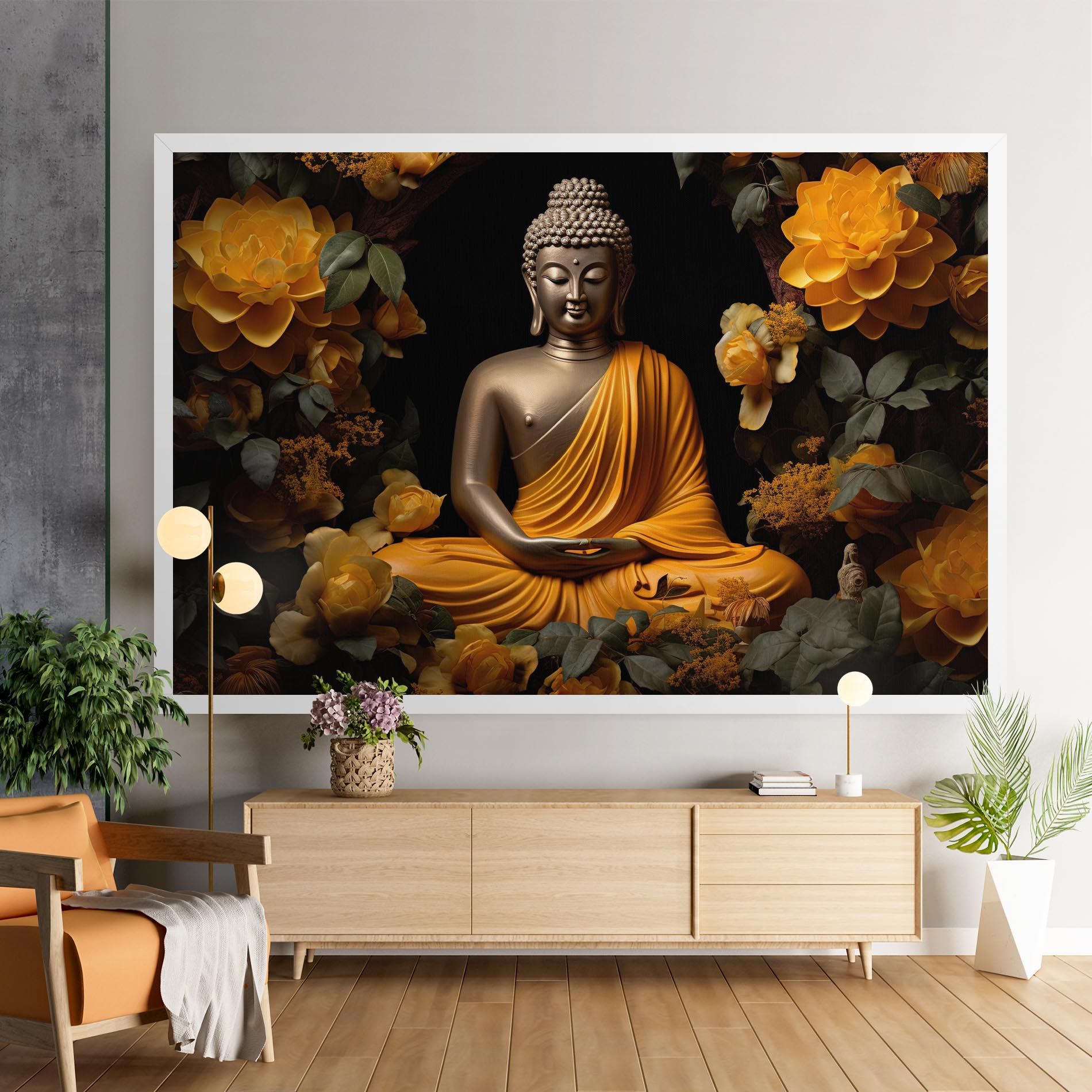 Gold Buddha Flower mockup 9