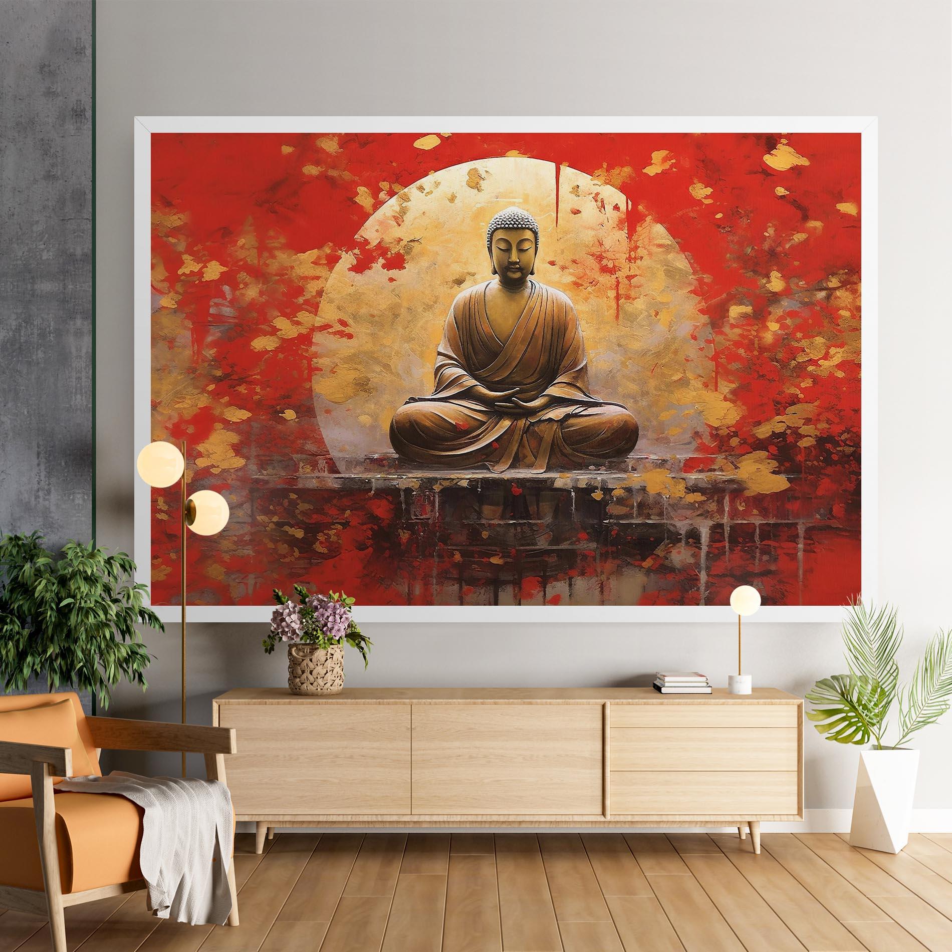 Tablou Canvas Gold Circle Buddha mockup 9