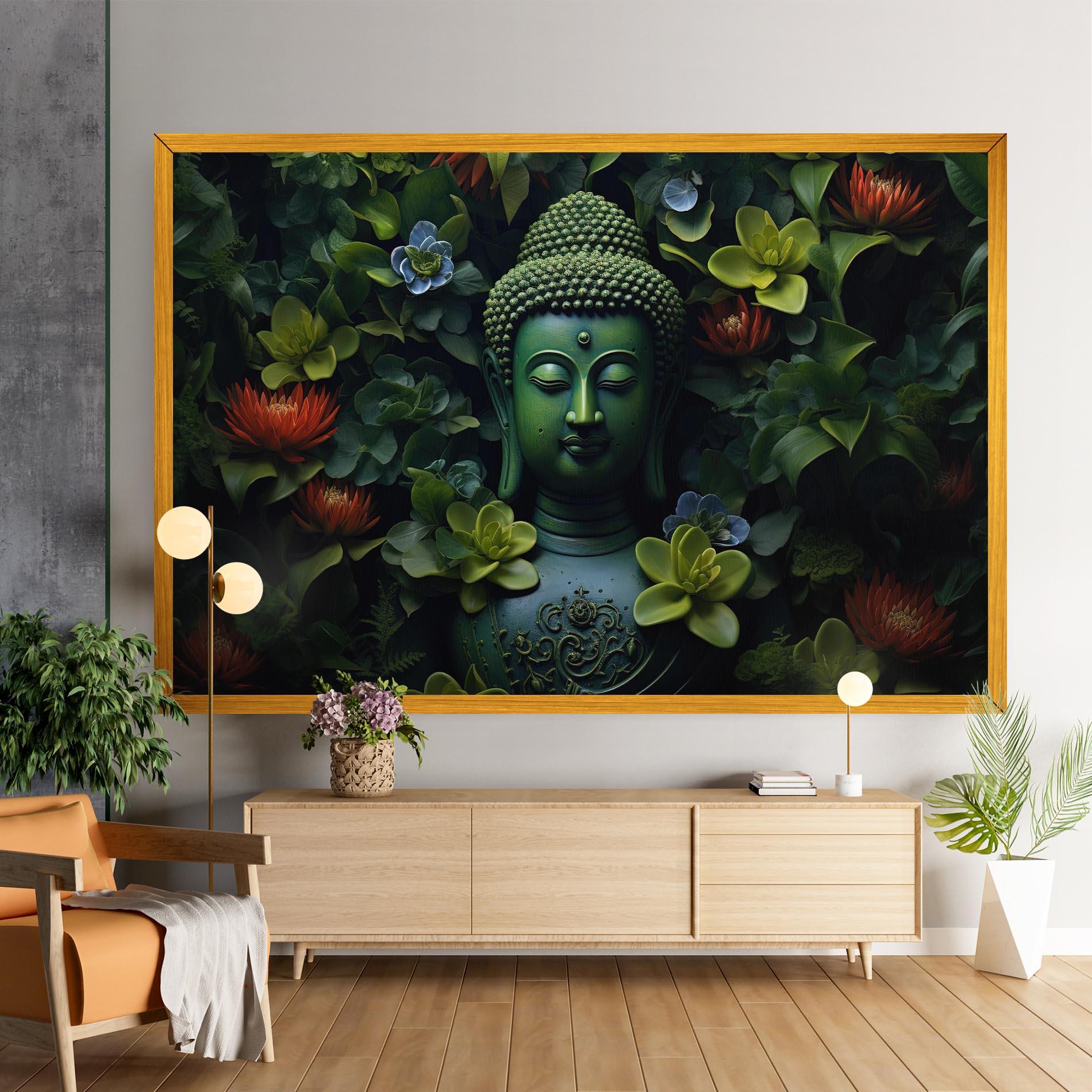 Tablou Canvas Blue Light Buddha mockup 9