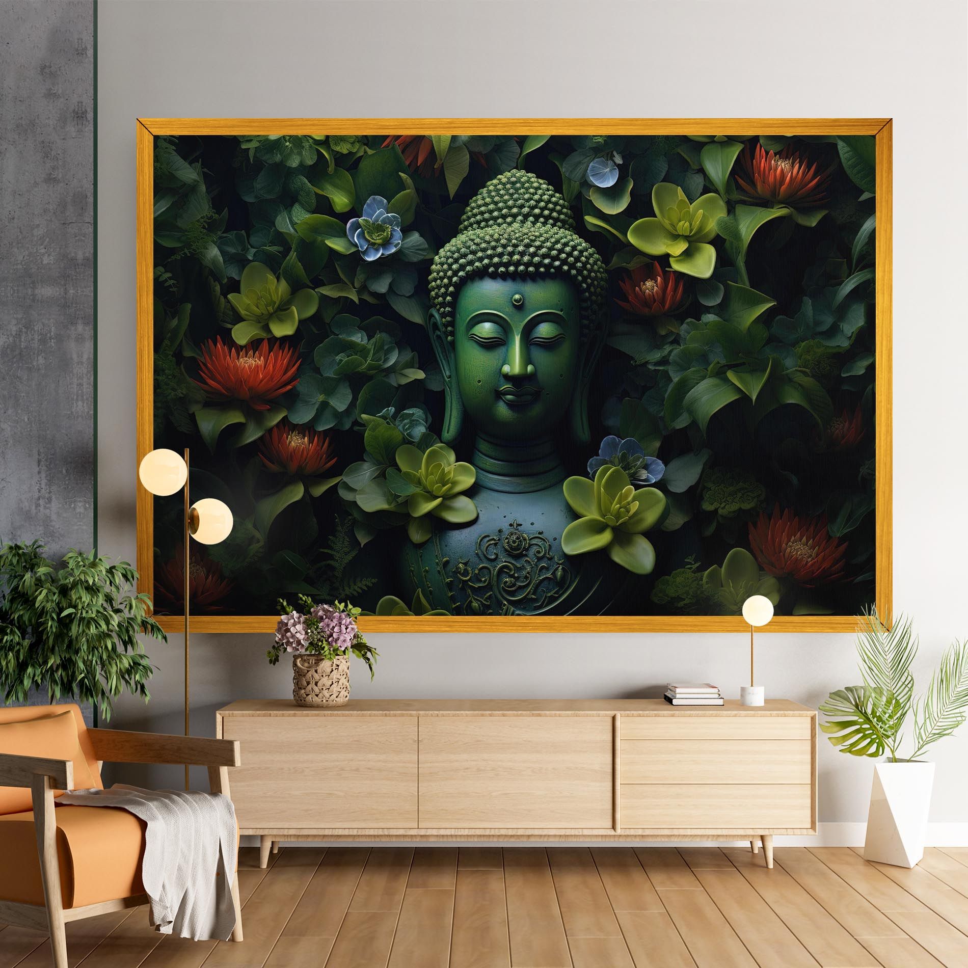 Blue Light Buddha mockup 9