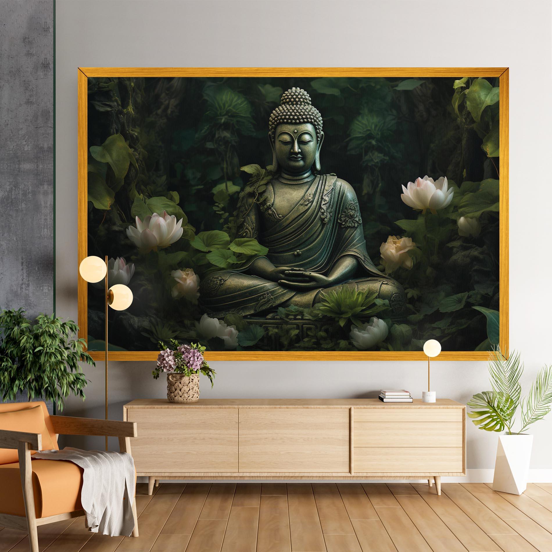 Tablou Canvas Buddha Lotus Flower mockup 9