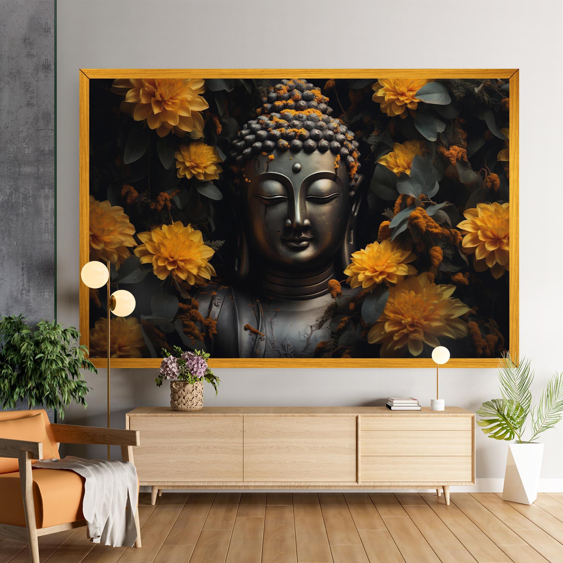Tablou Canvas Buddha Peace Statue mockup 9