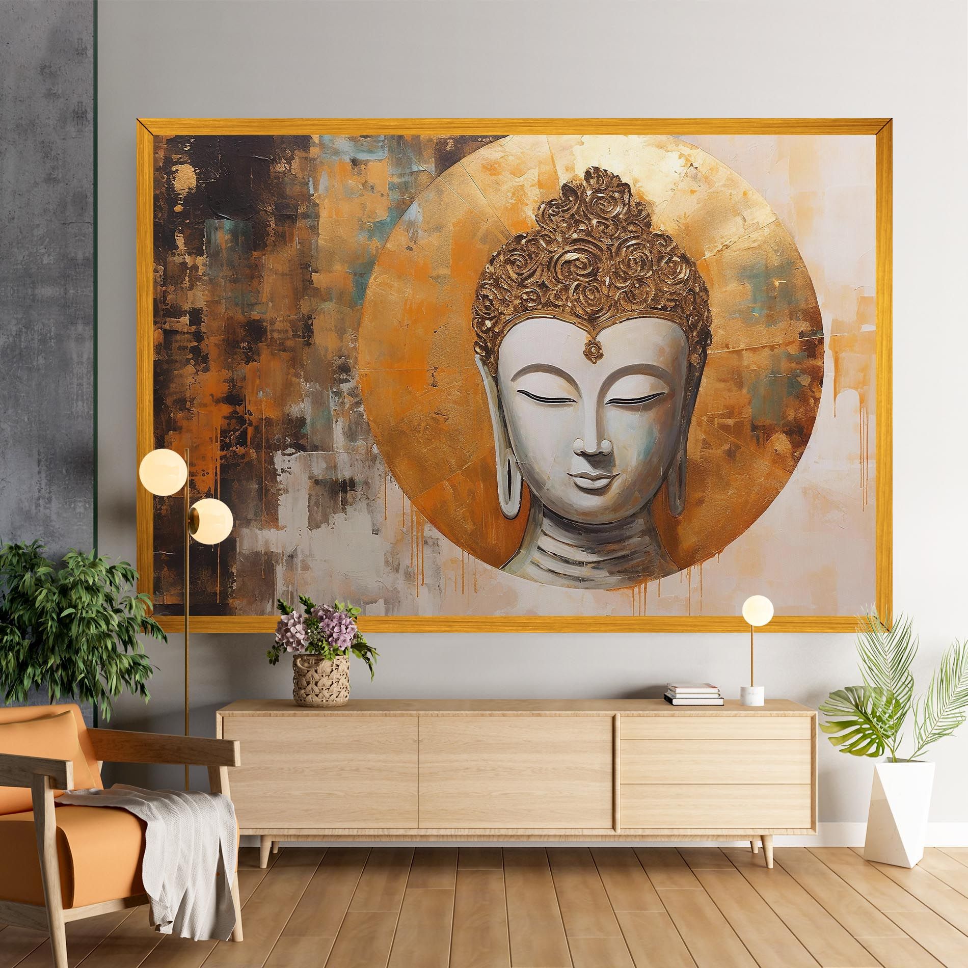 Cream Circle Buddha mockup 9