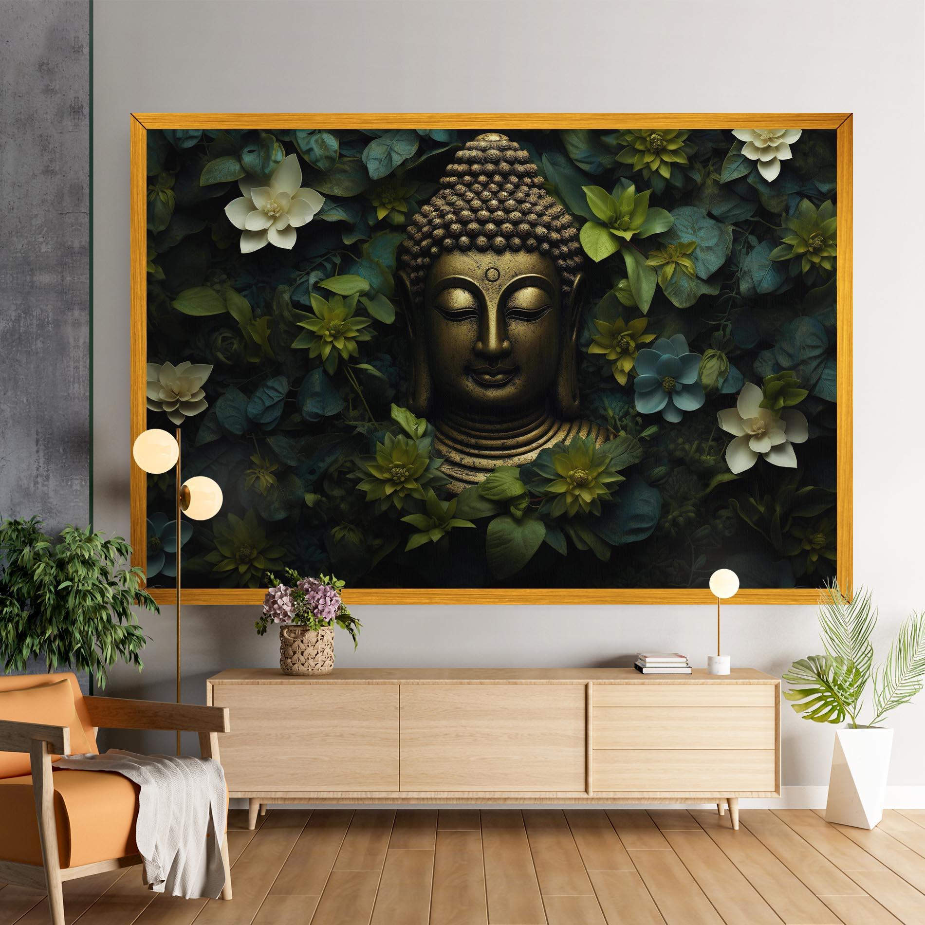 Tablou Canvas Lotus Flower Buddha mockup 9