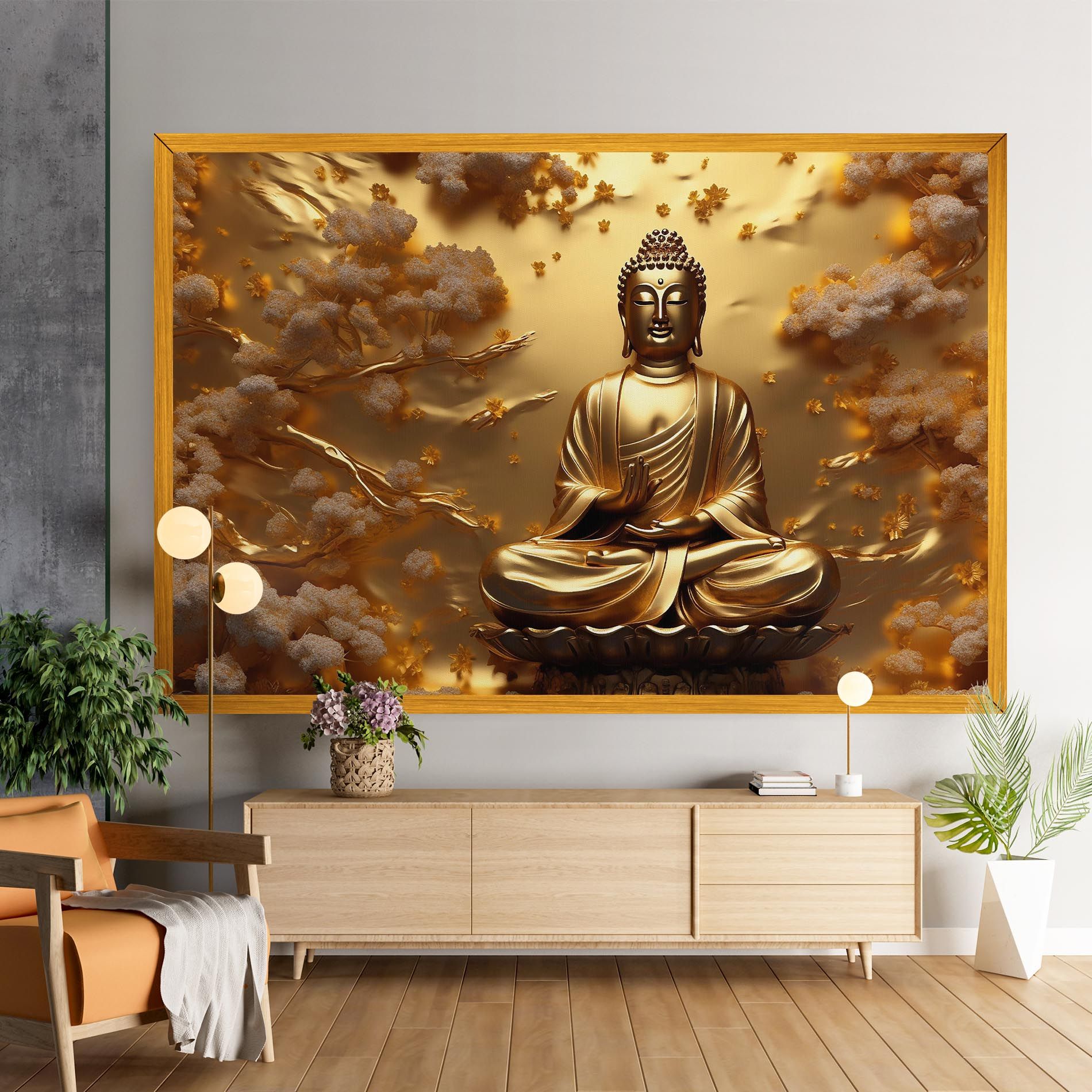Strong Gold Buddha mockup 9