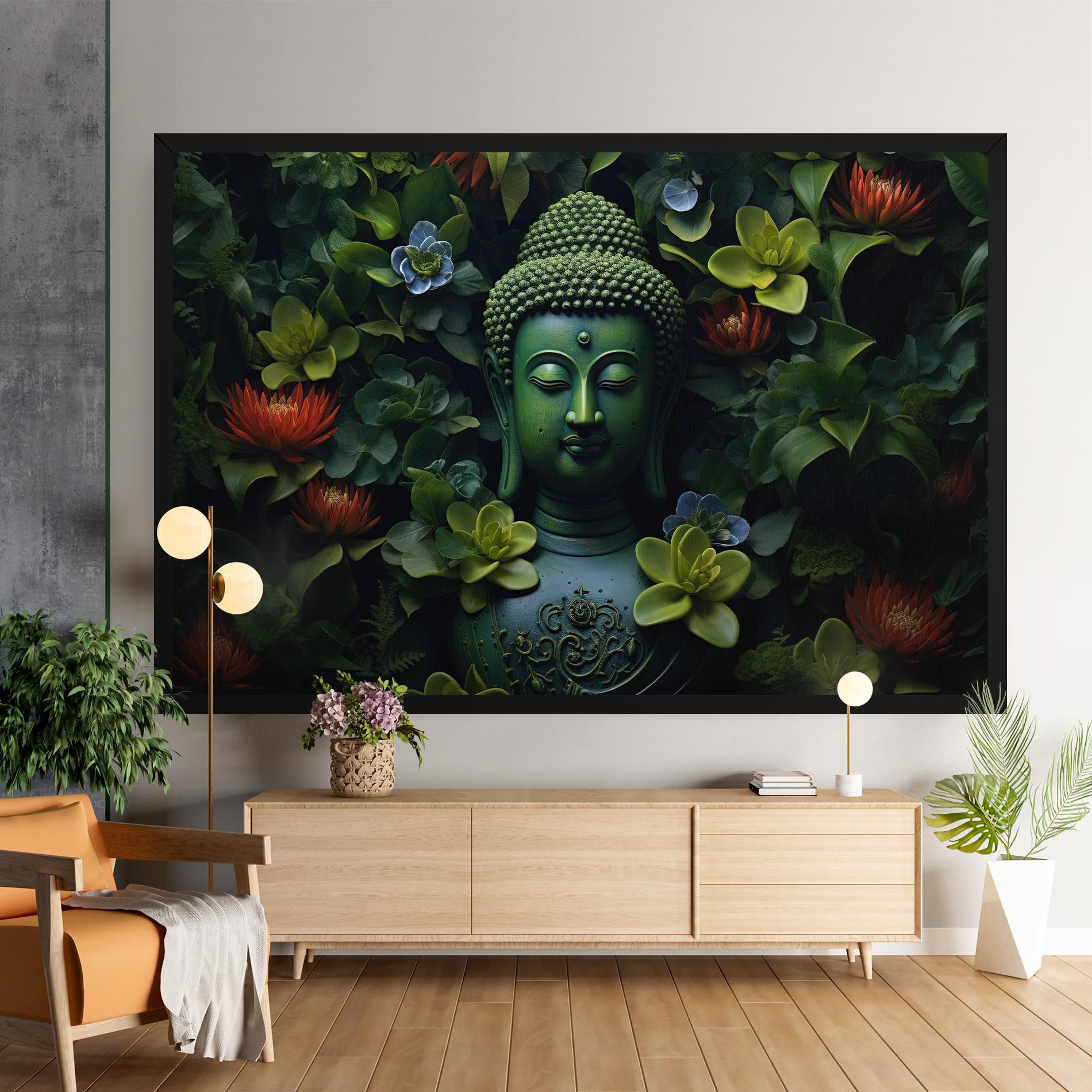 Blue Light Buddha mockup 9