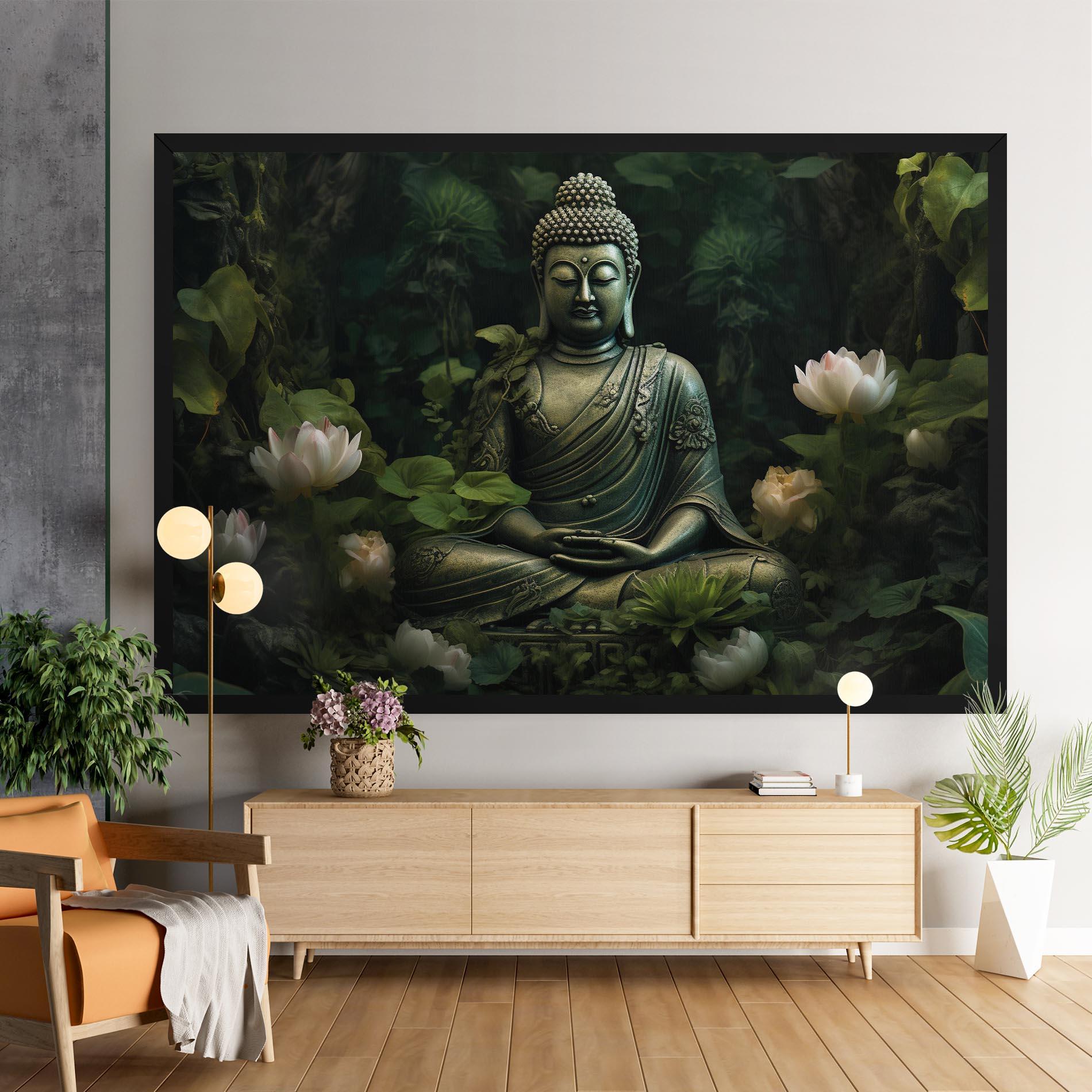 Tablou Canvas Buddha Lotus Flower mockup 9