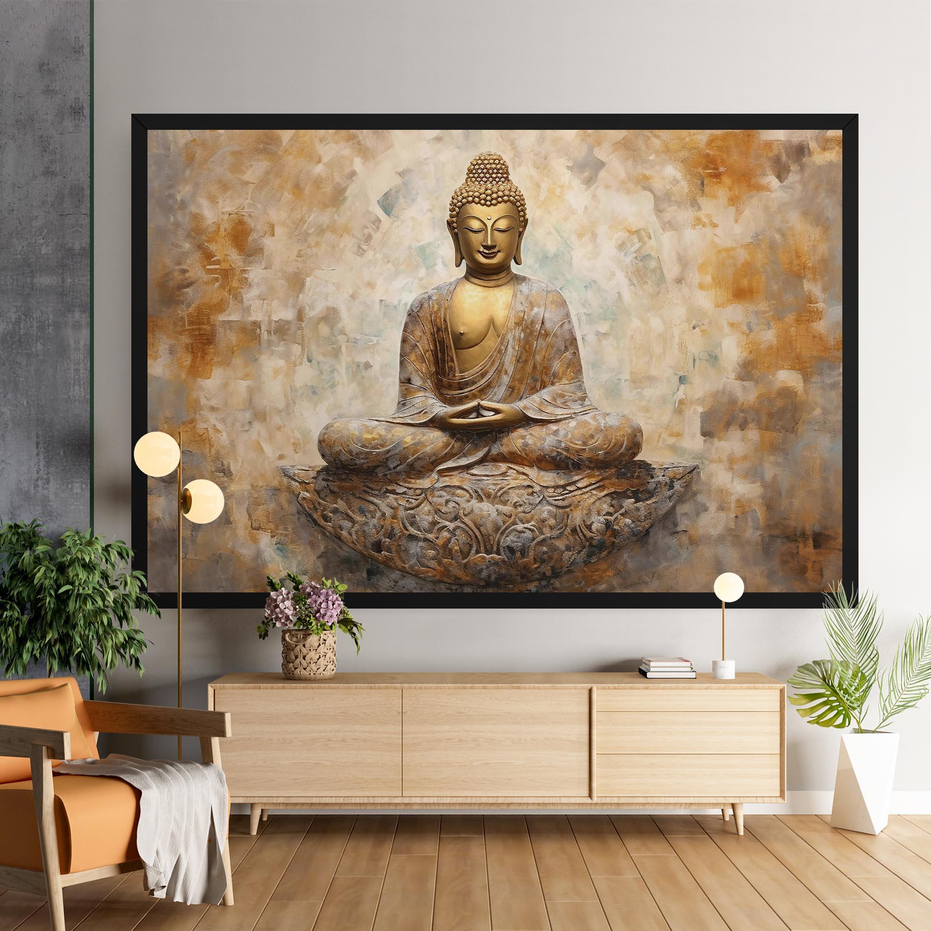 Tablou Canvas Cream Buddha Art mockup 9