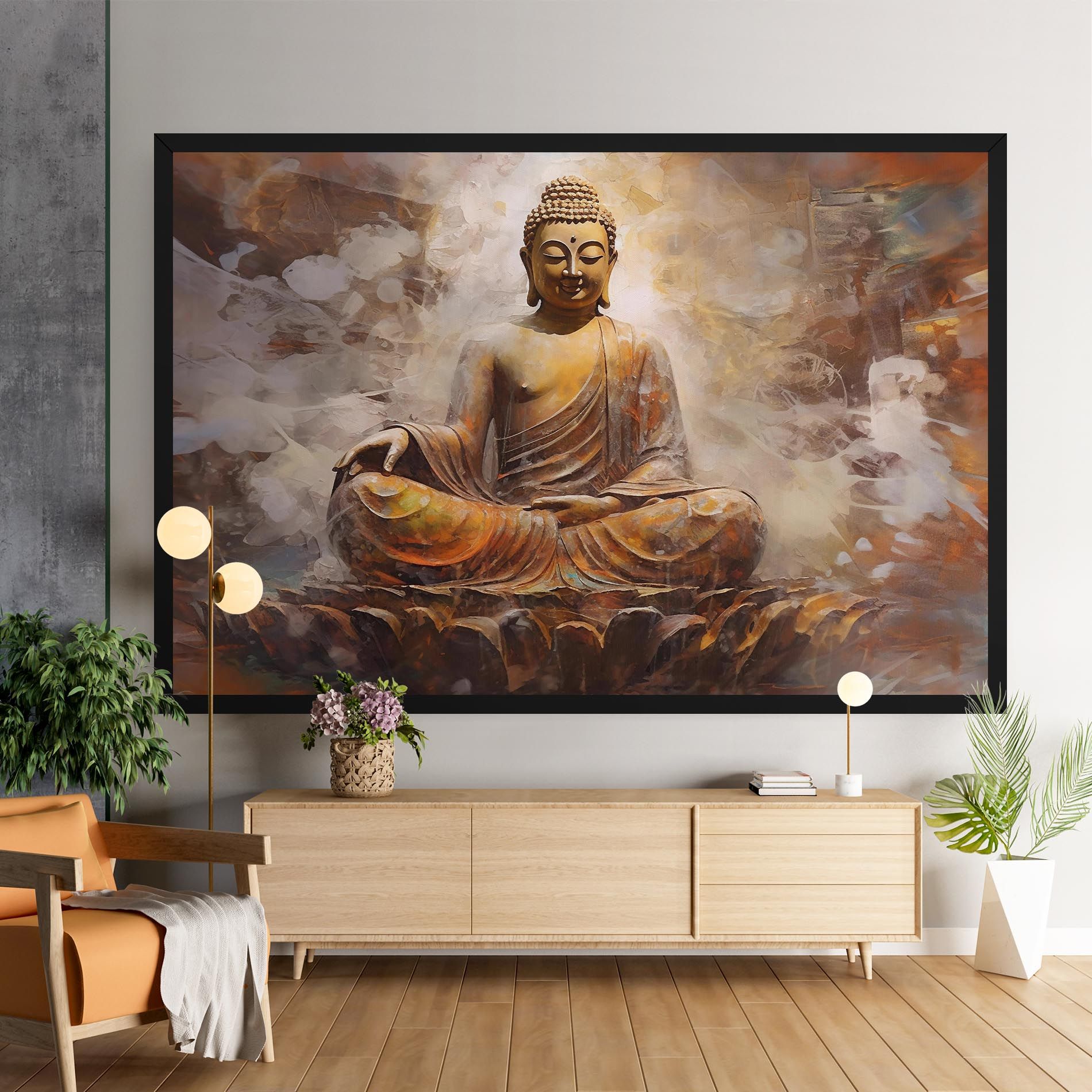 Cream Orange Buddha mockup 9