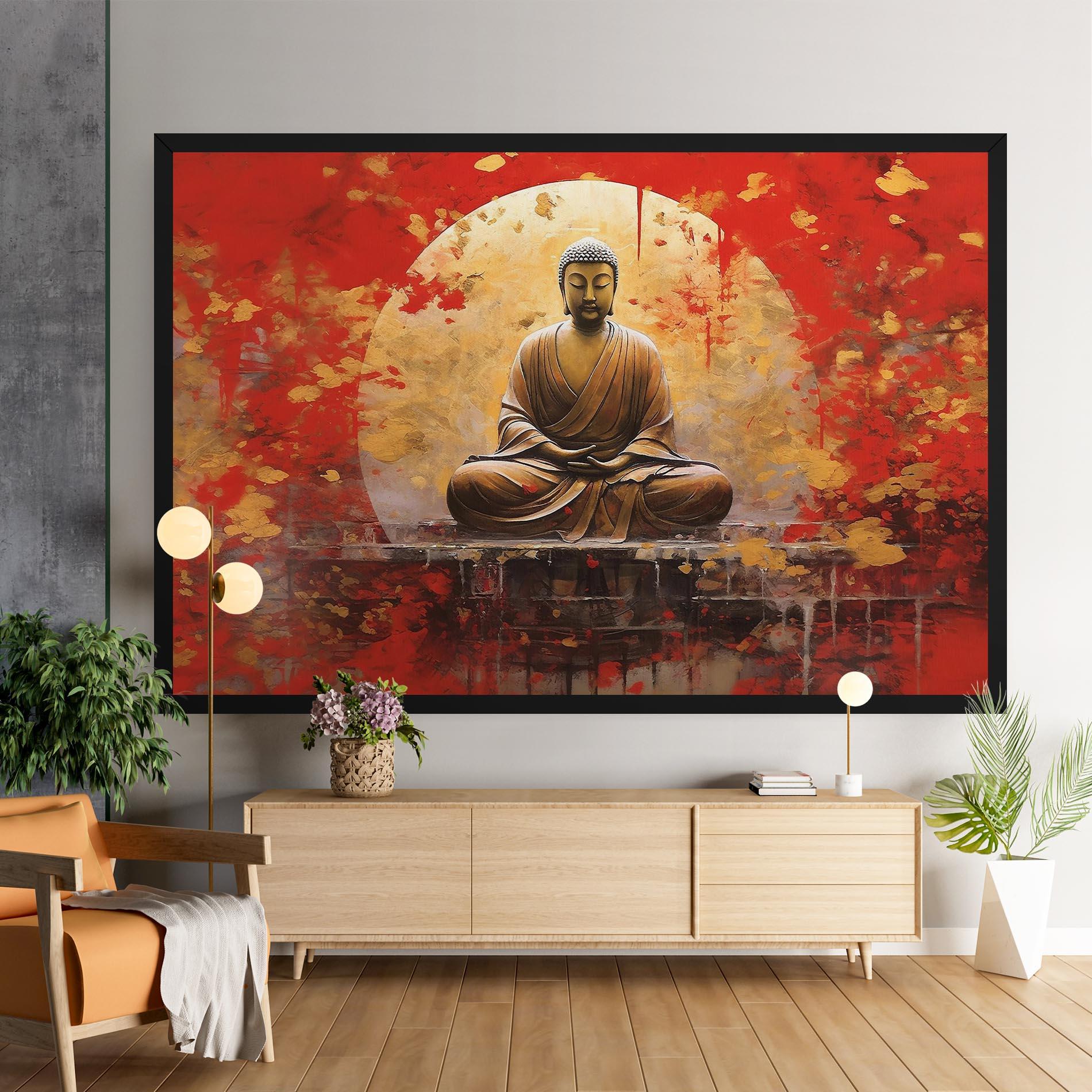 Tablou Canvas Gold Circle Buddha mockup 9