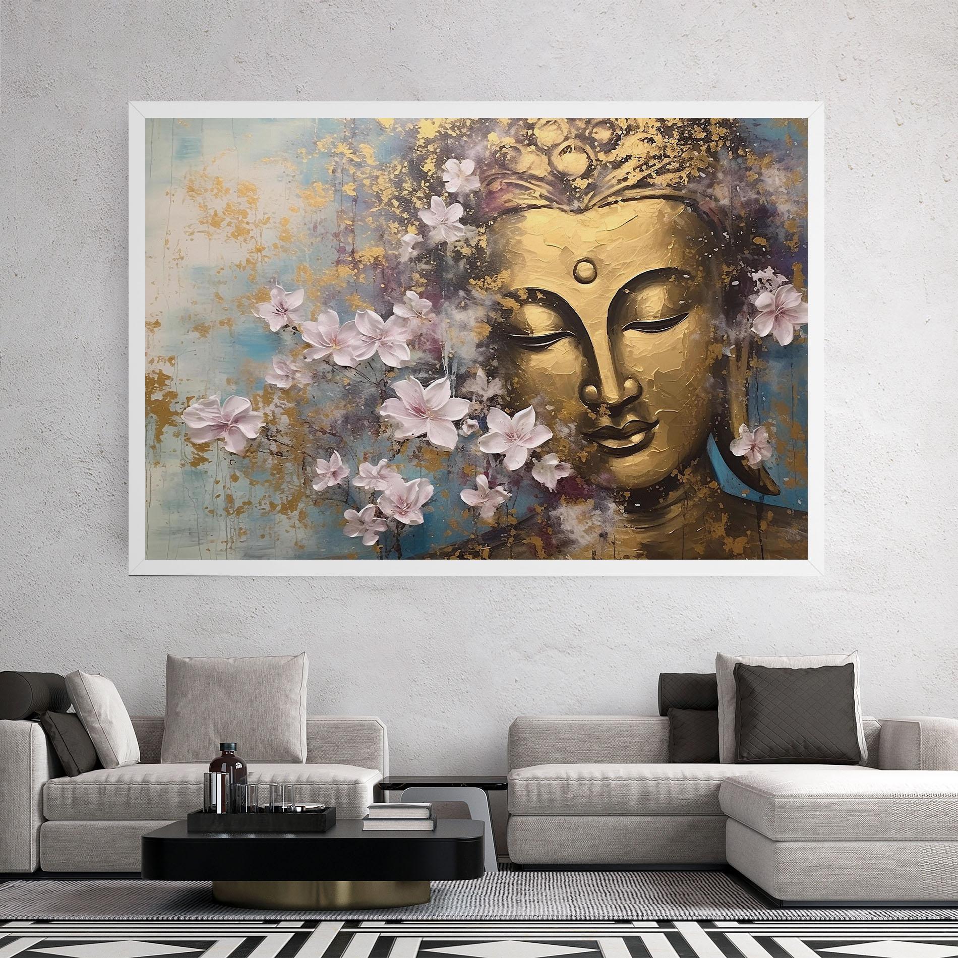 Tablou Canvas Abstract Buddha Plants mockup 2