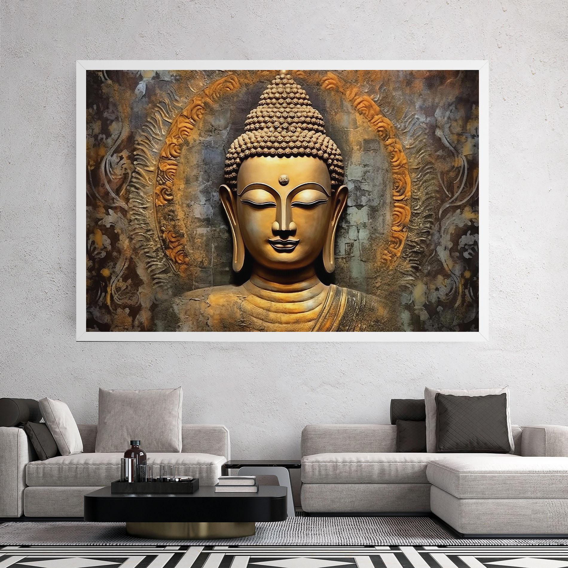 Tablou Canvas Buddha 3d Head mockup 2