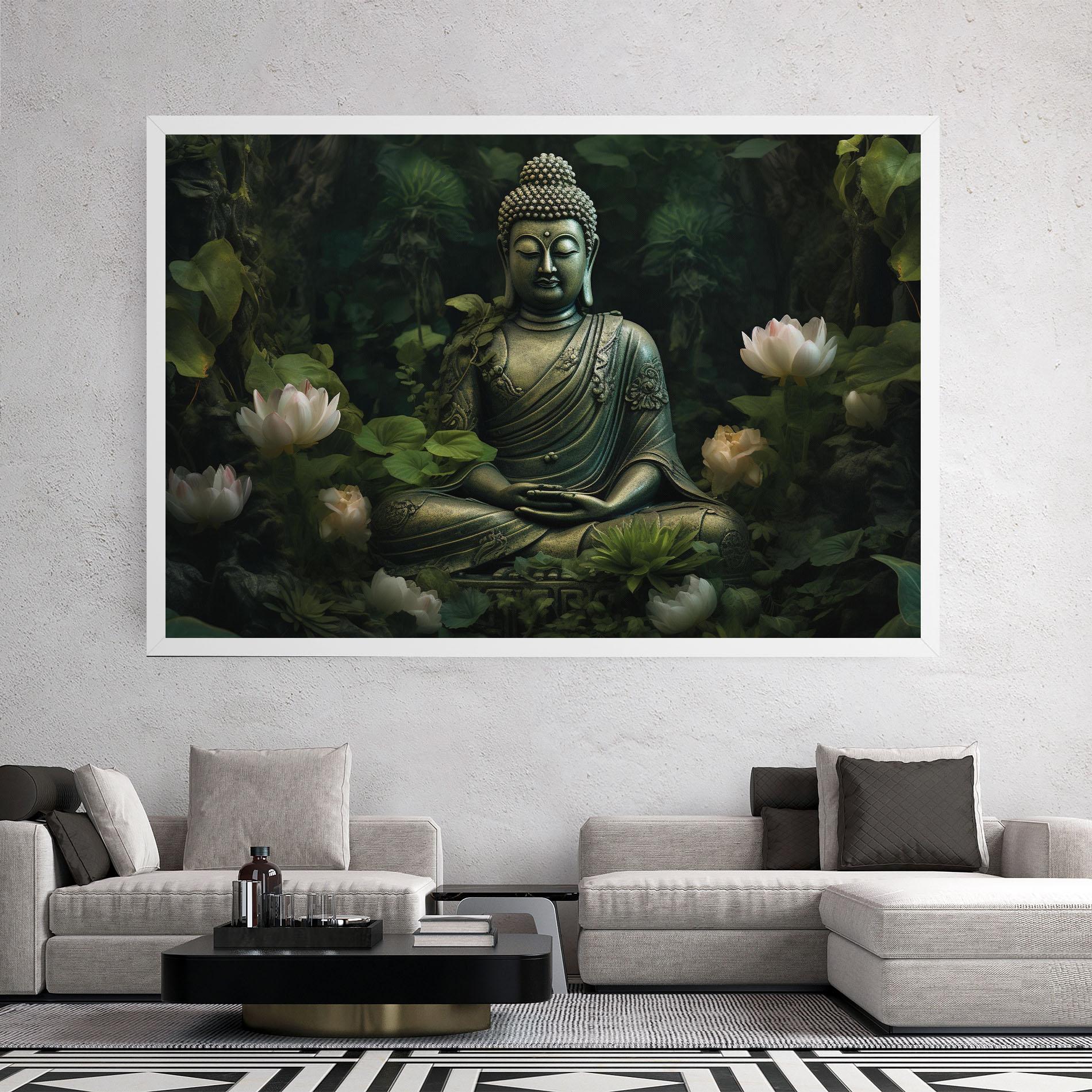 Tablou Canvas Buddha Lotus Flower mockup 2
