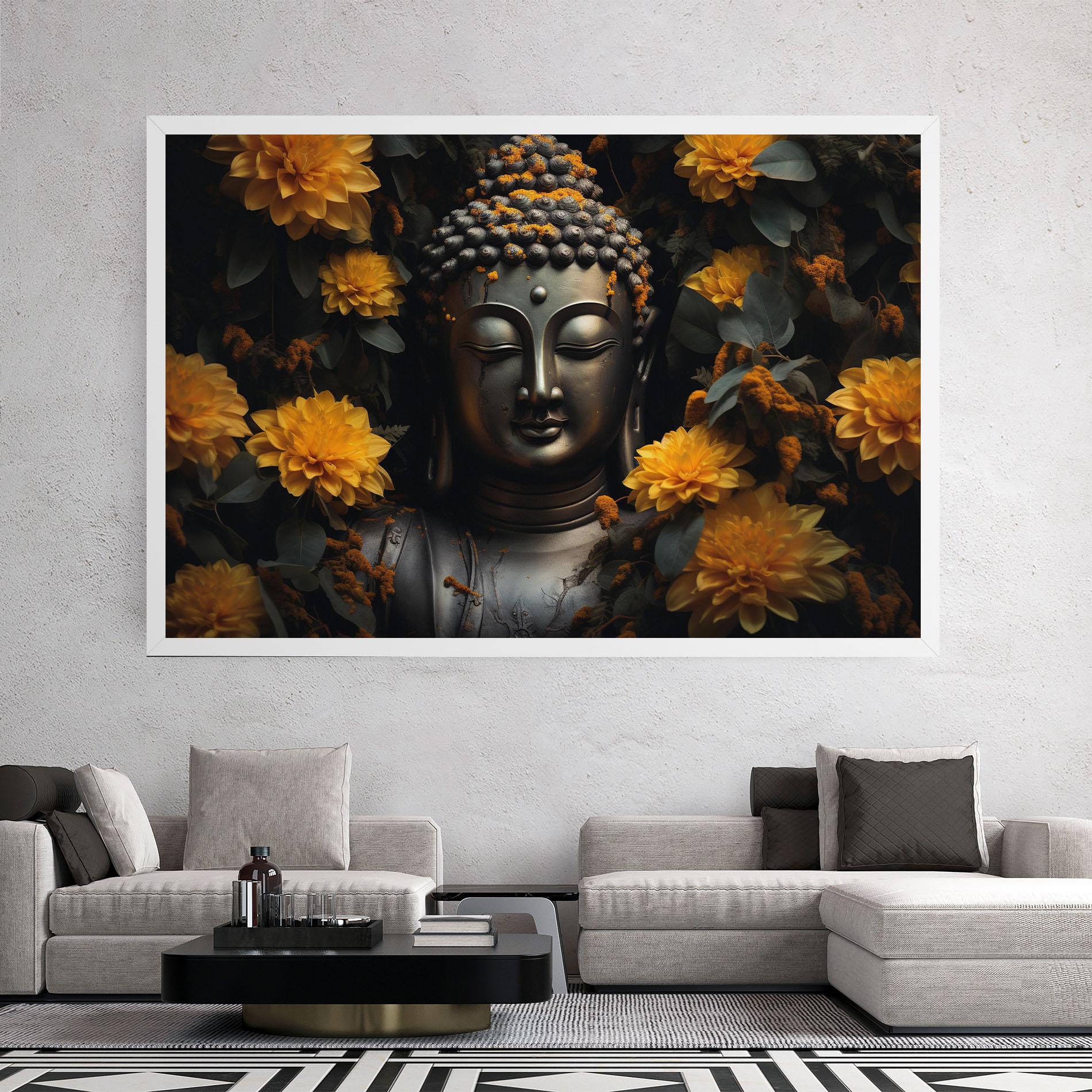 Tablou Canvas Buddha Peace Statue mockup 2