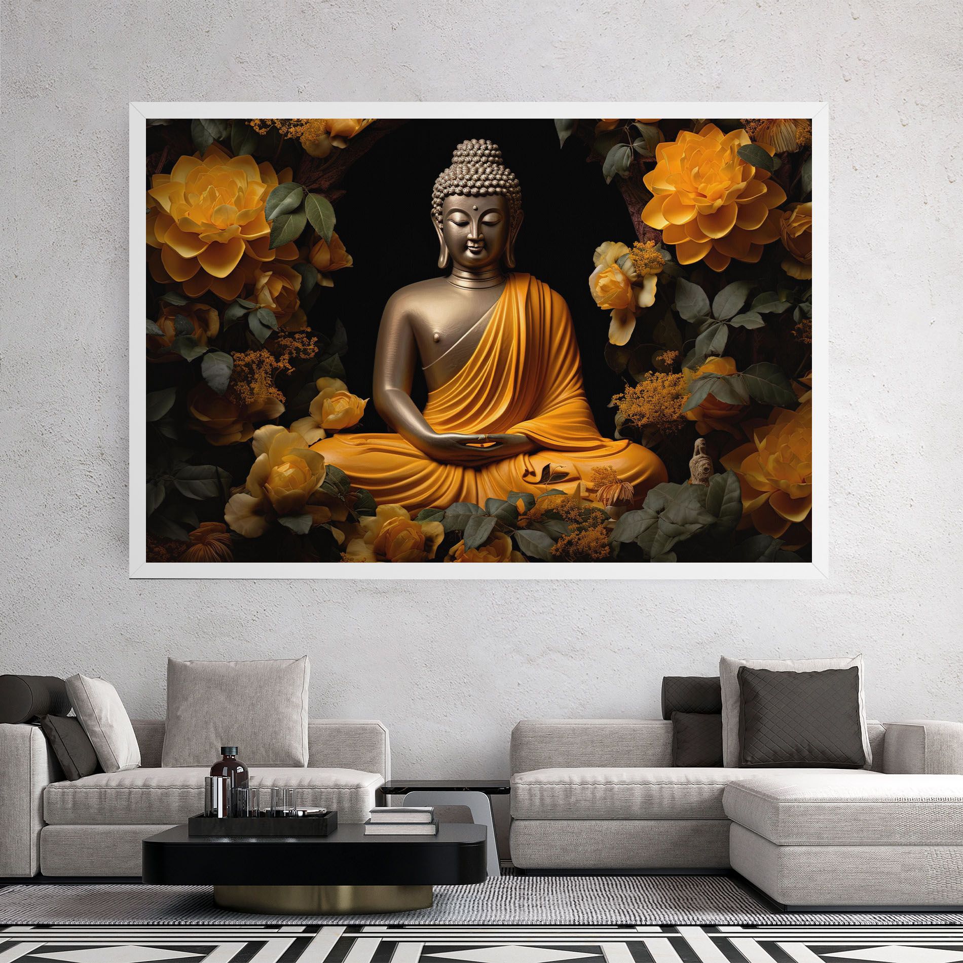 Gold Buddha Flower mockup 2
