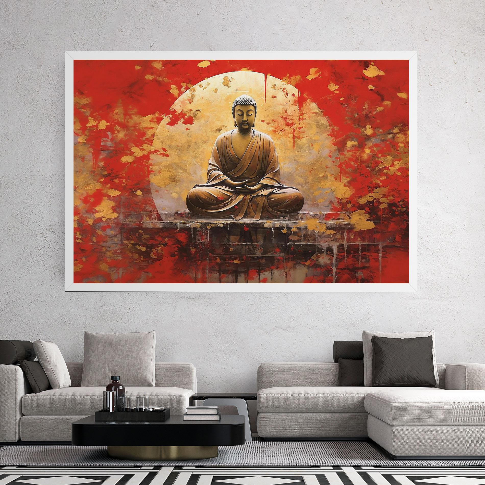 Tablou Canvas Gold Circle Buddha mockup 2