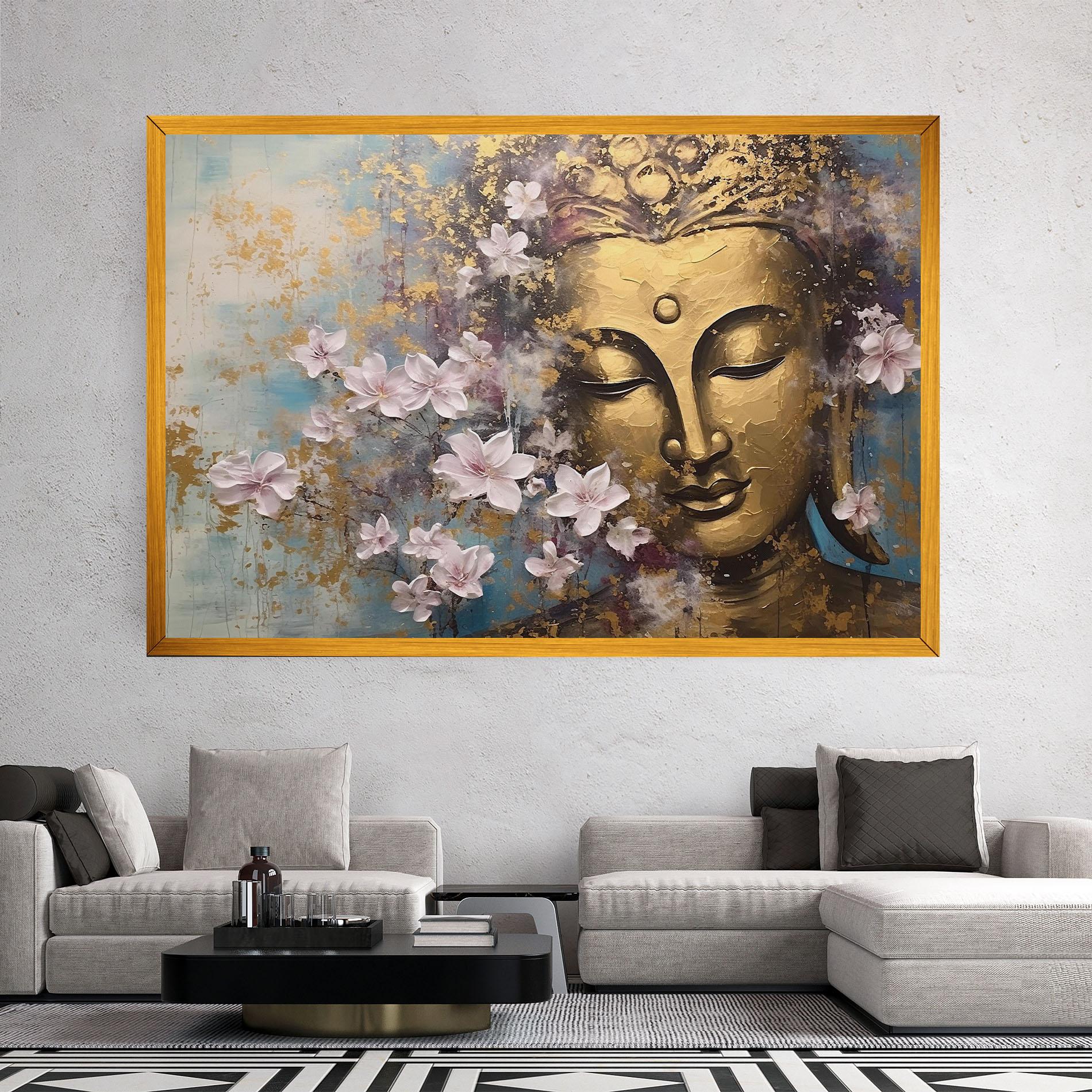 Tablou Canvas Abstract Buddha Plants mockup 2