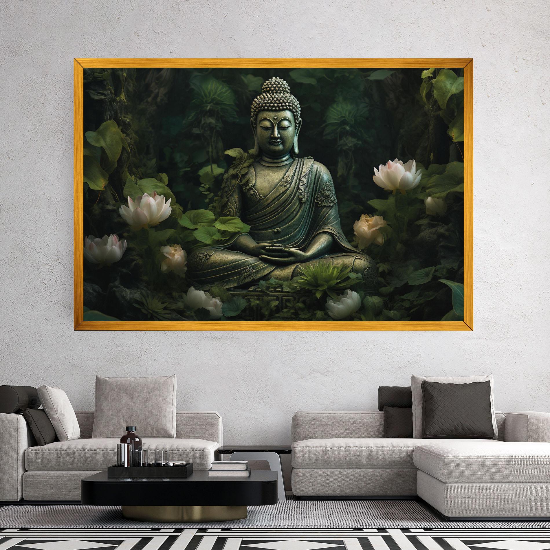 Tablou Canvas Buddha Lotus Flower mockup 2