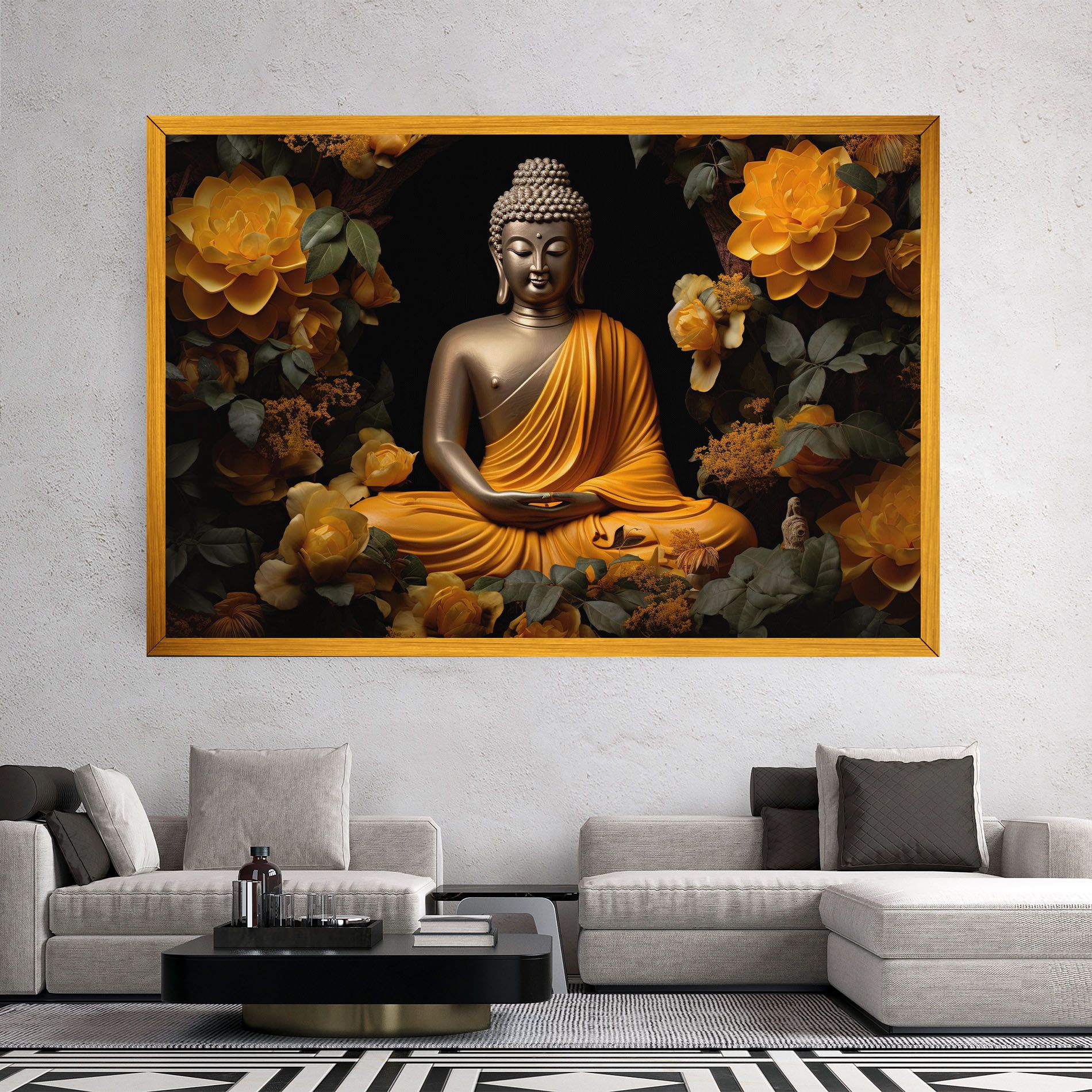 Gold Buddha Flower mockup 2
