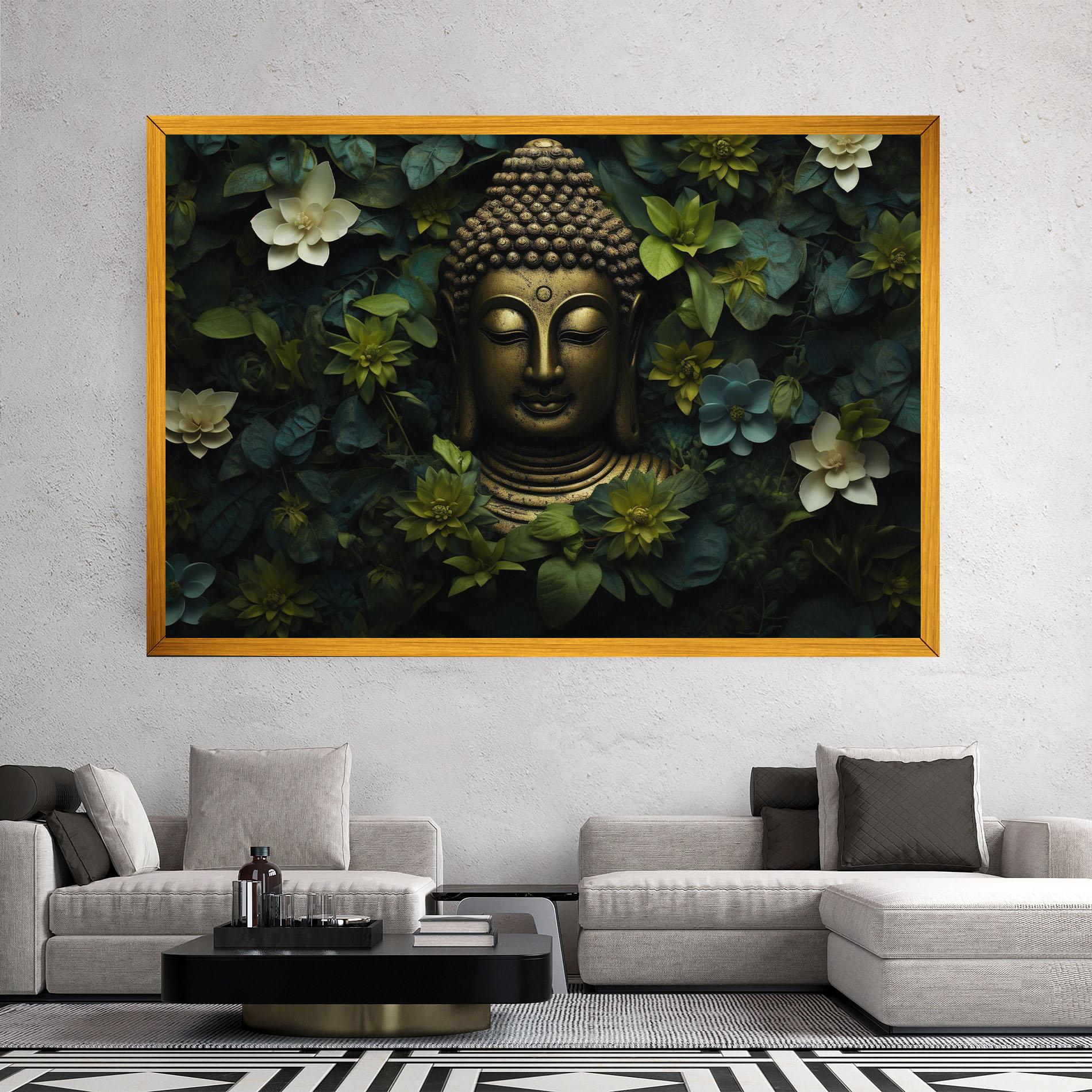 Tablou Canvas Lotus Flower Buddha mockup 2