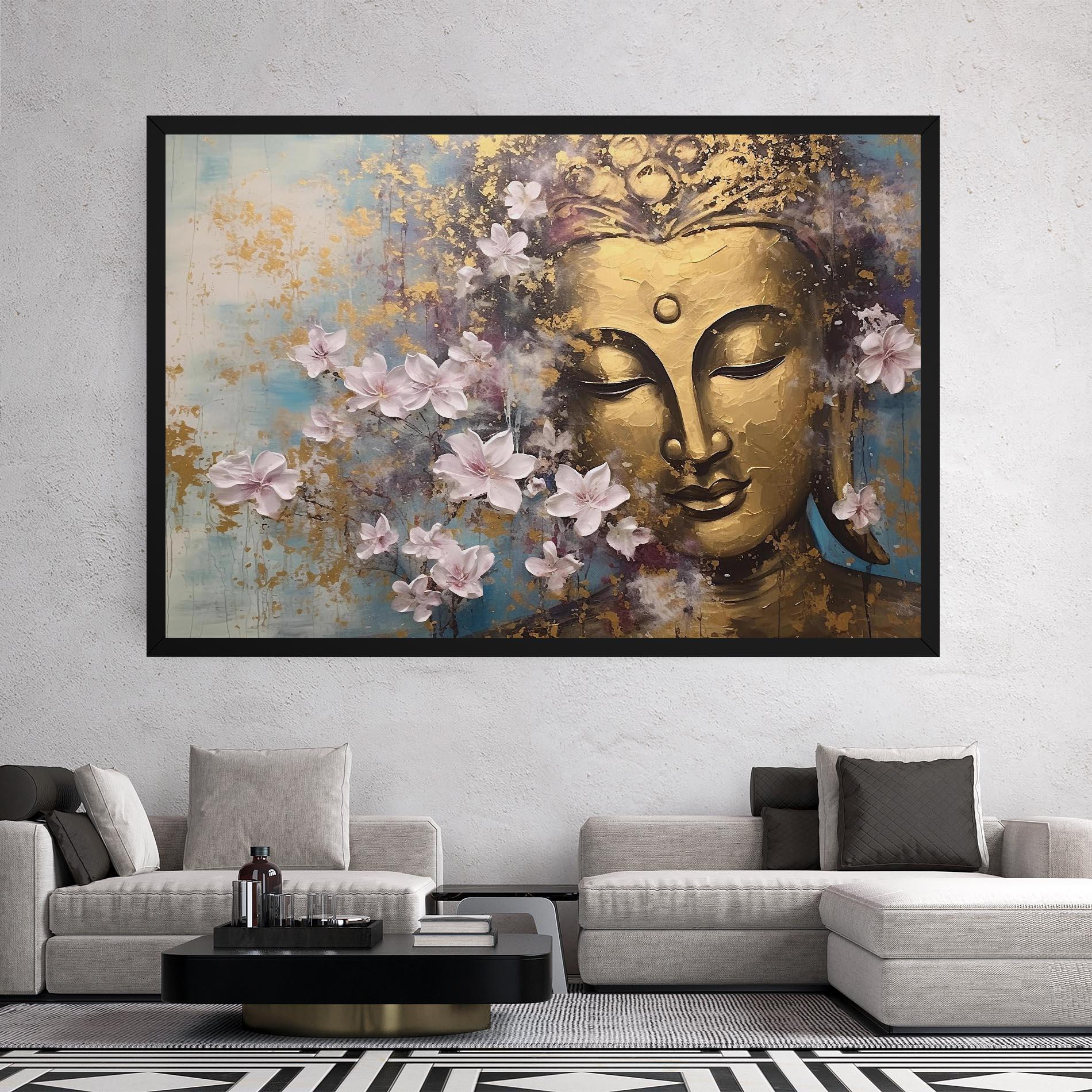 Tablou Canvas Abstract Buddha Plants mockup 2