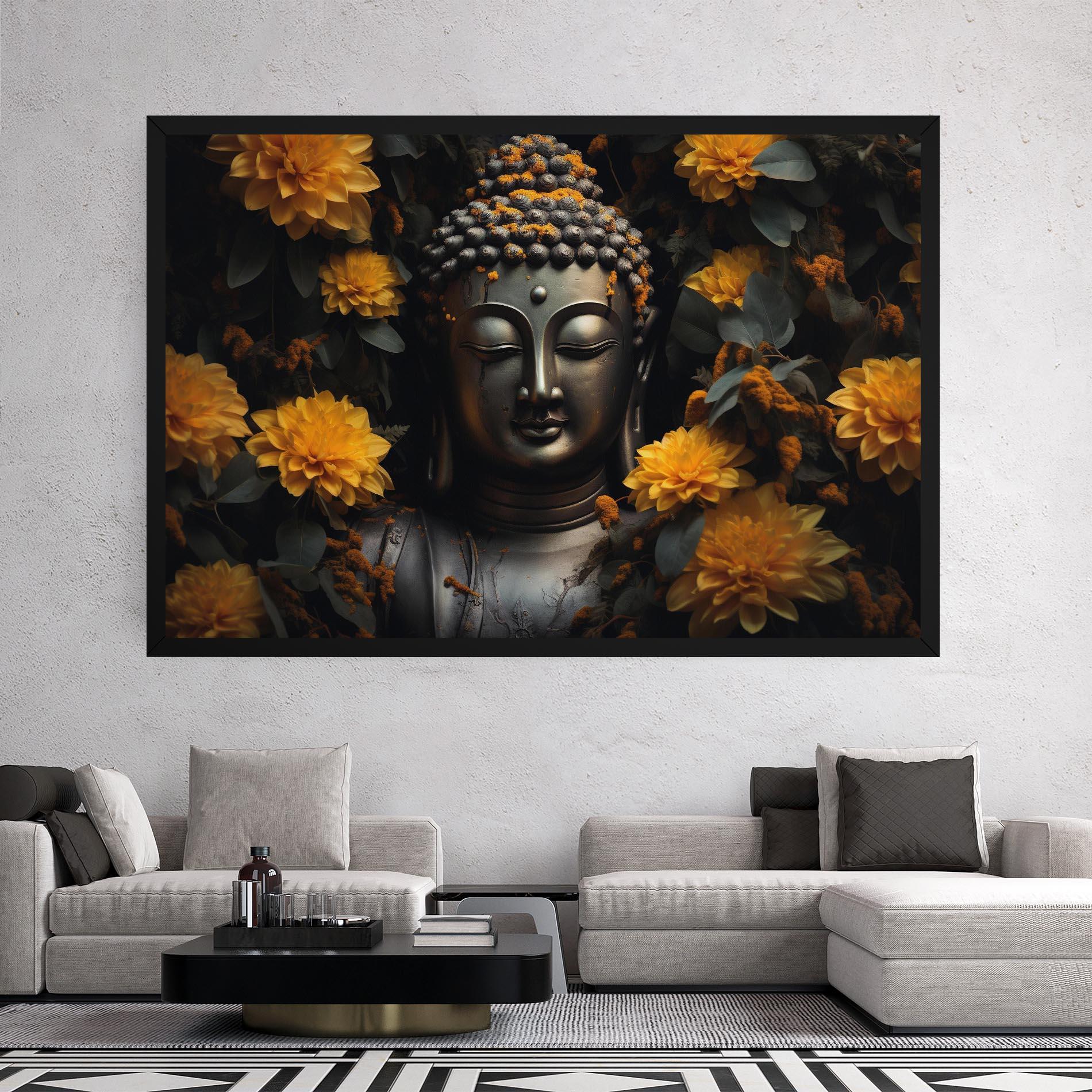 Tablou Canvas Buddha Peace Statue mockup 2