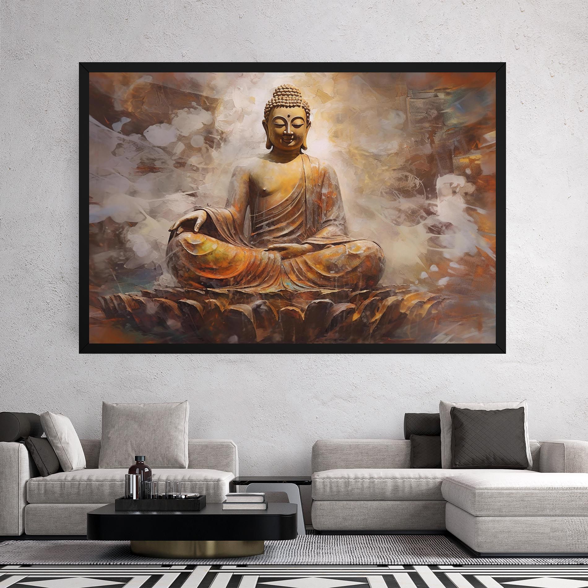 Cream Orange Buddha mockup 2