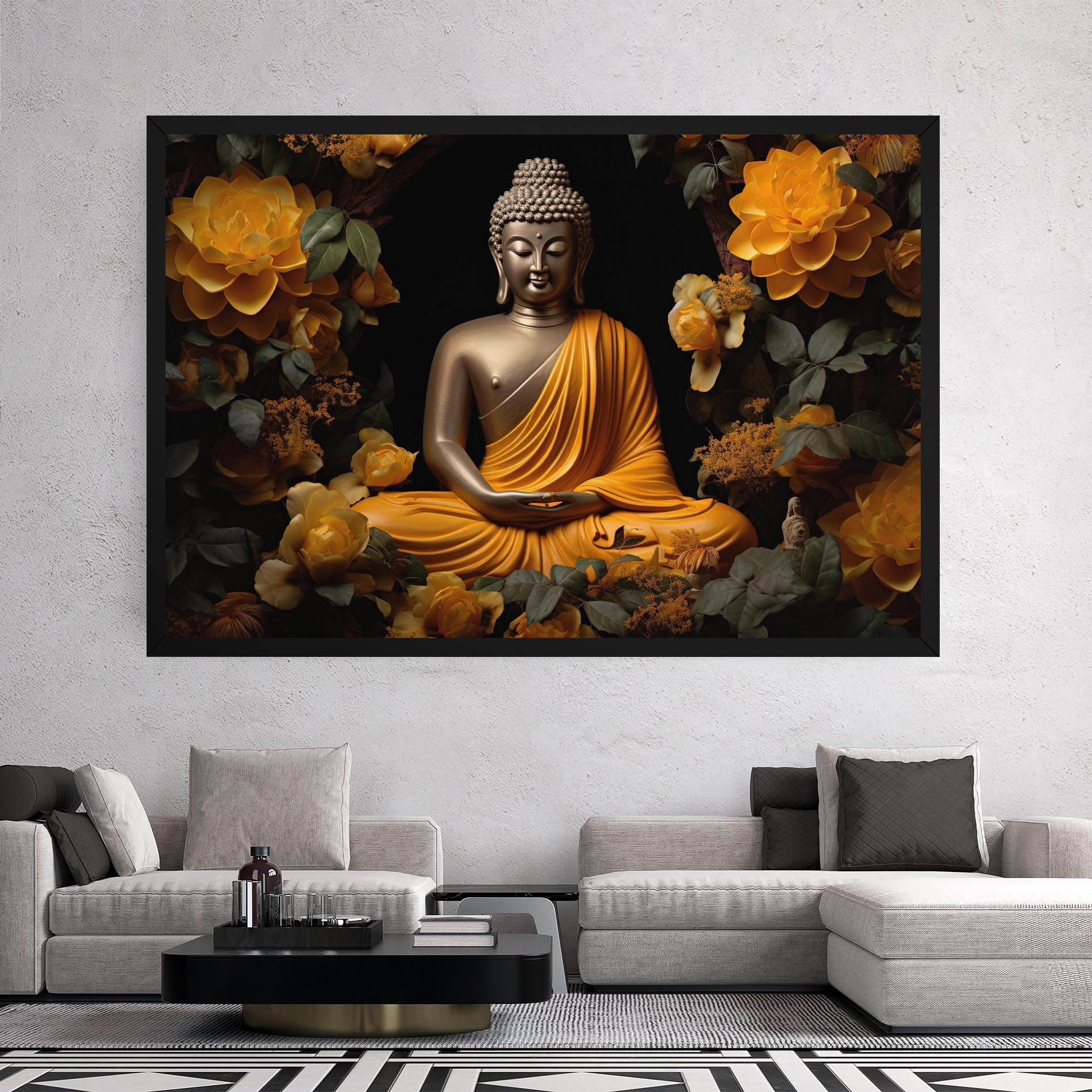 Gold Buddha Flower mockup 2