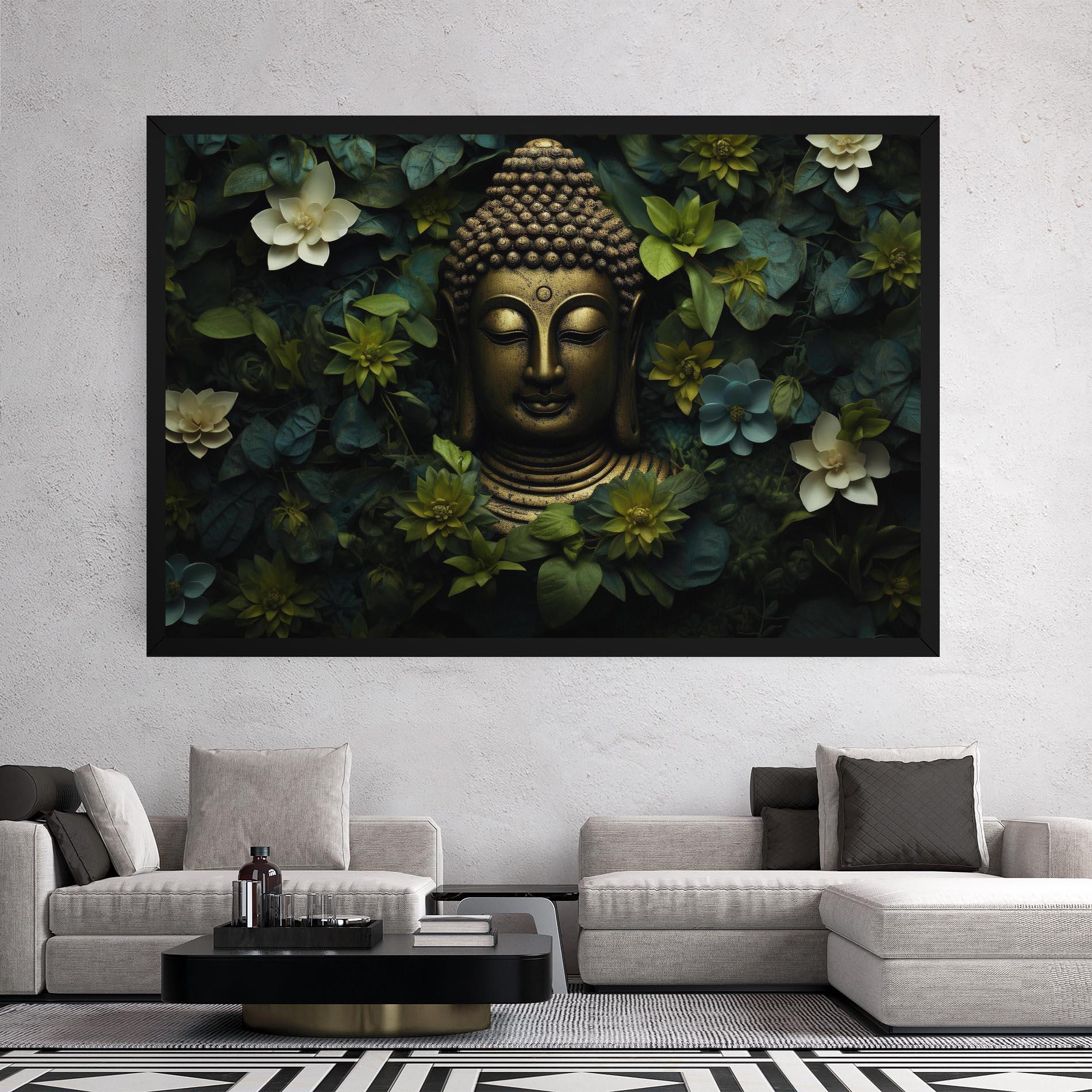 Tablou Canvas Lotus Flower Buddha mockup 2