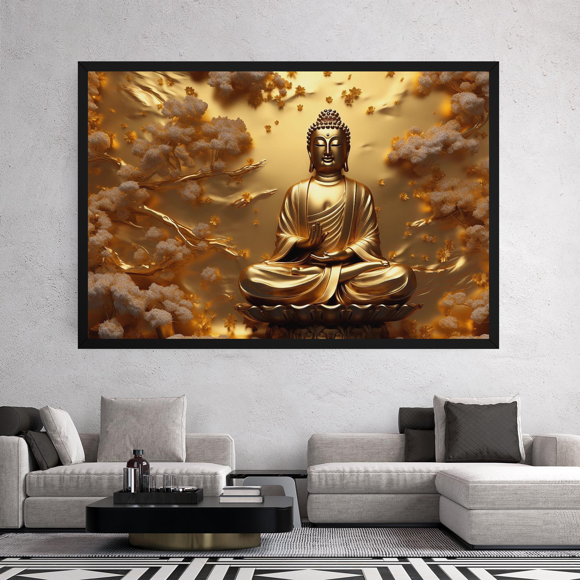 Tablou Canvas Strong Gold Buddha mockup 2