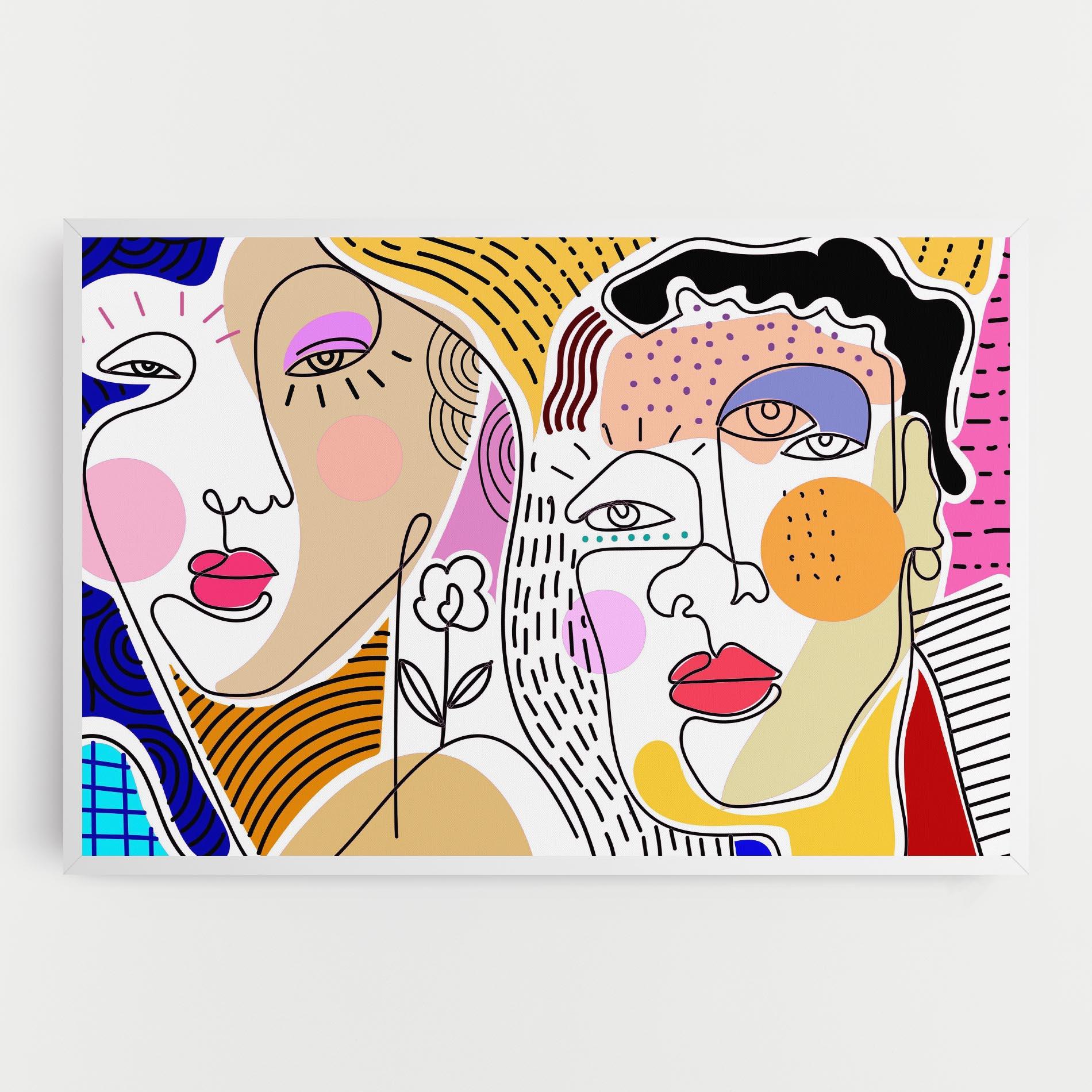 Tablou Canvas Abstract Eye Face mockup 0