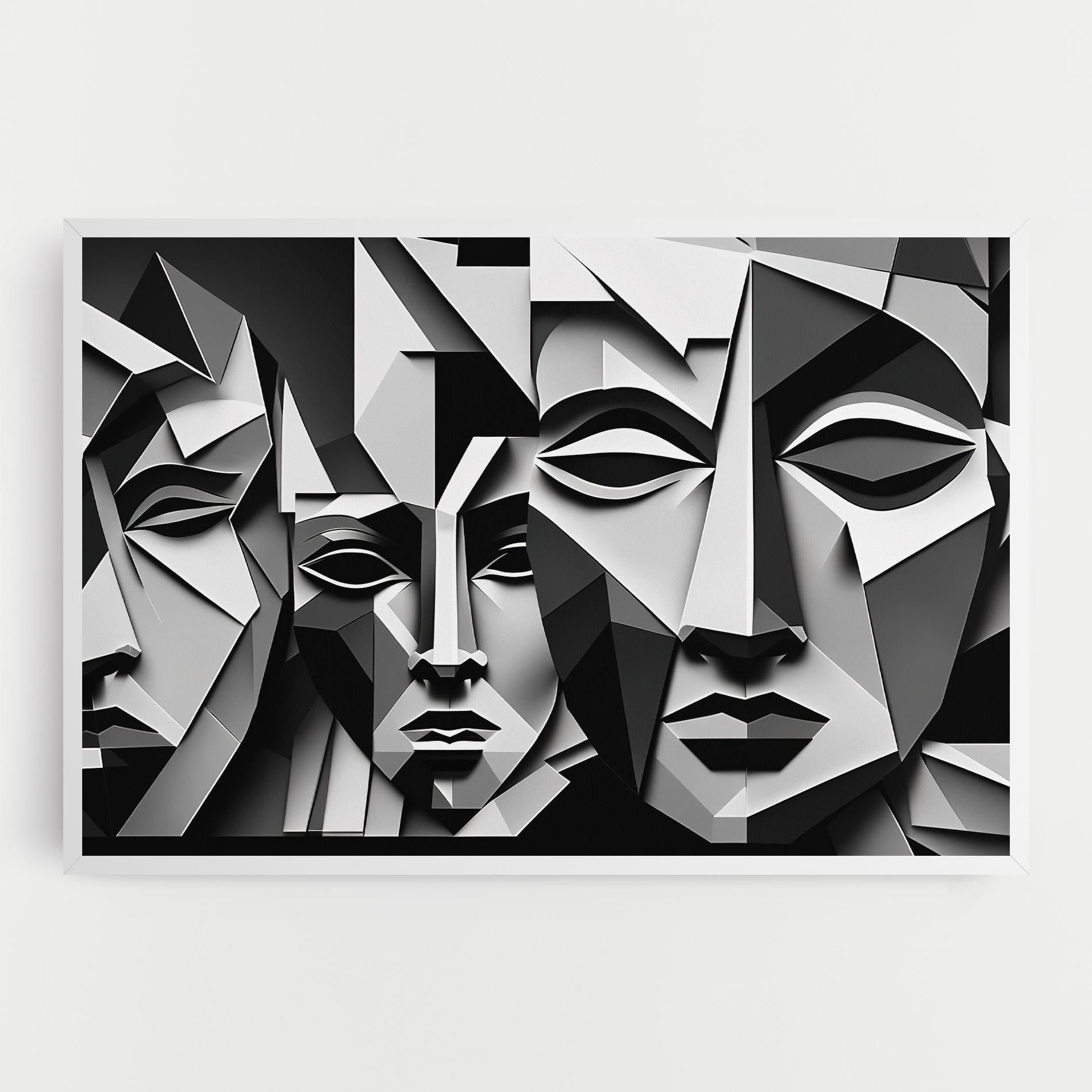 Grey Faces Collage mockup 0