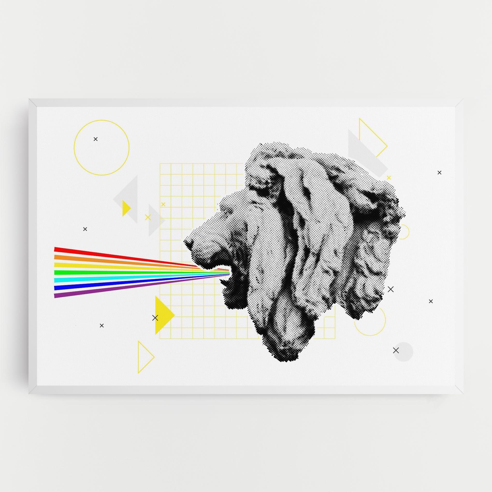 Tablou Canvas Lion Collage mockup 0