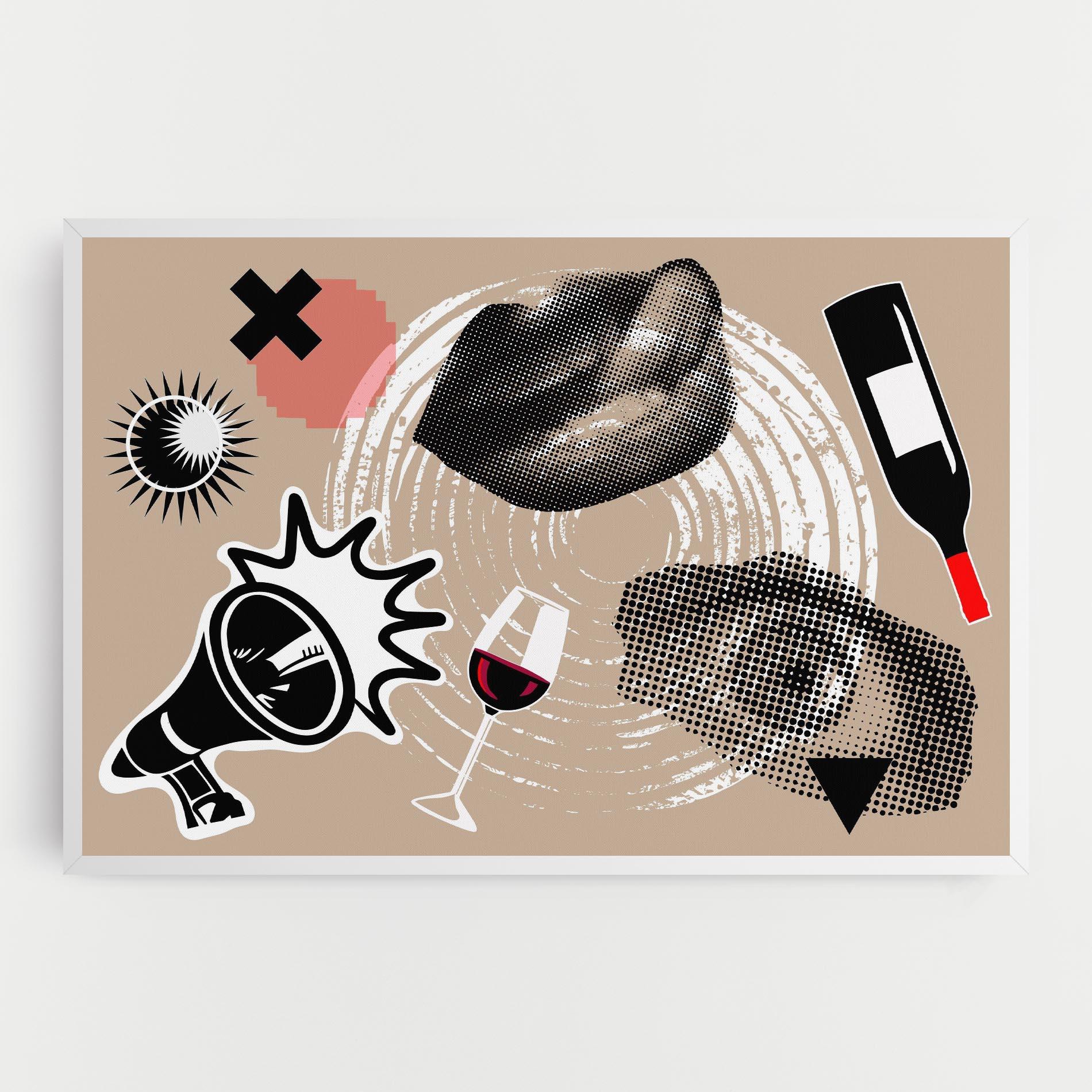 Tablou Canvas Lips Mouth Collage mockup 0