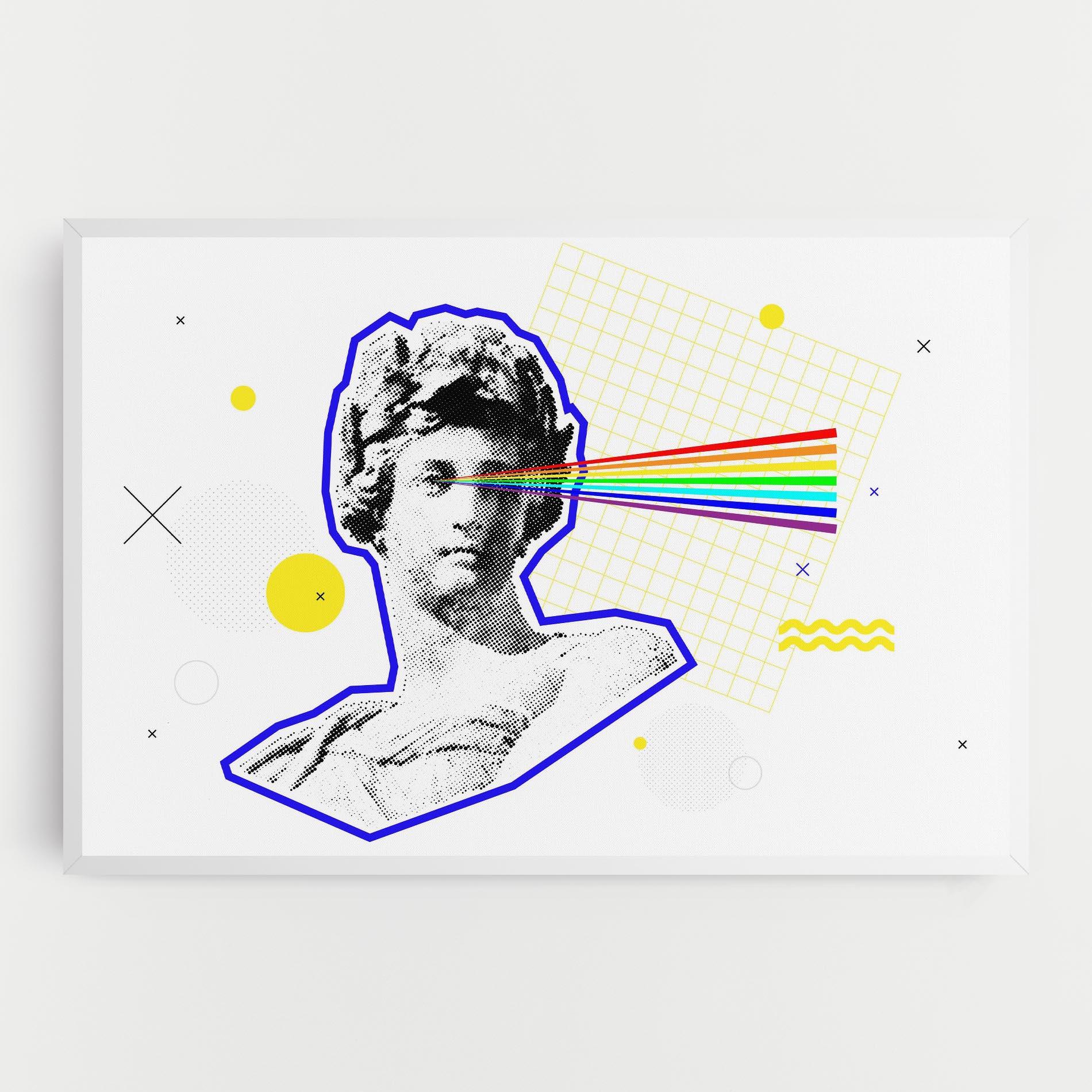 Tablou Canvas Rainbow Statue mockup 0