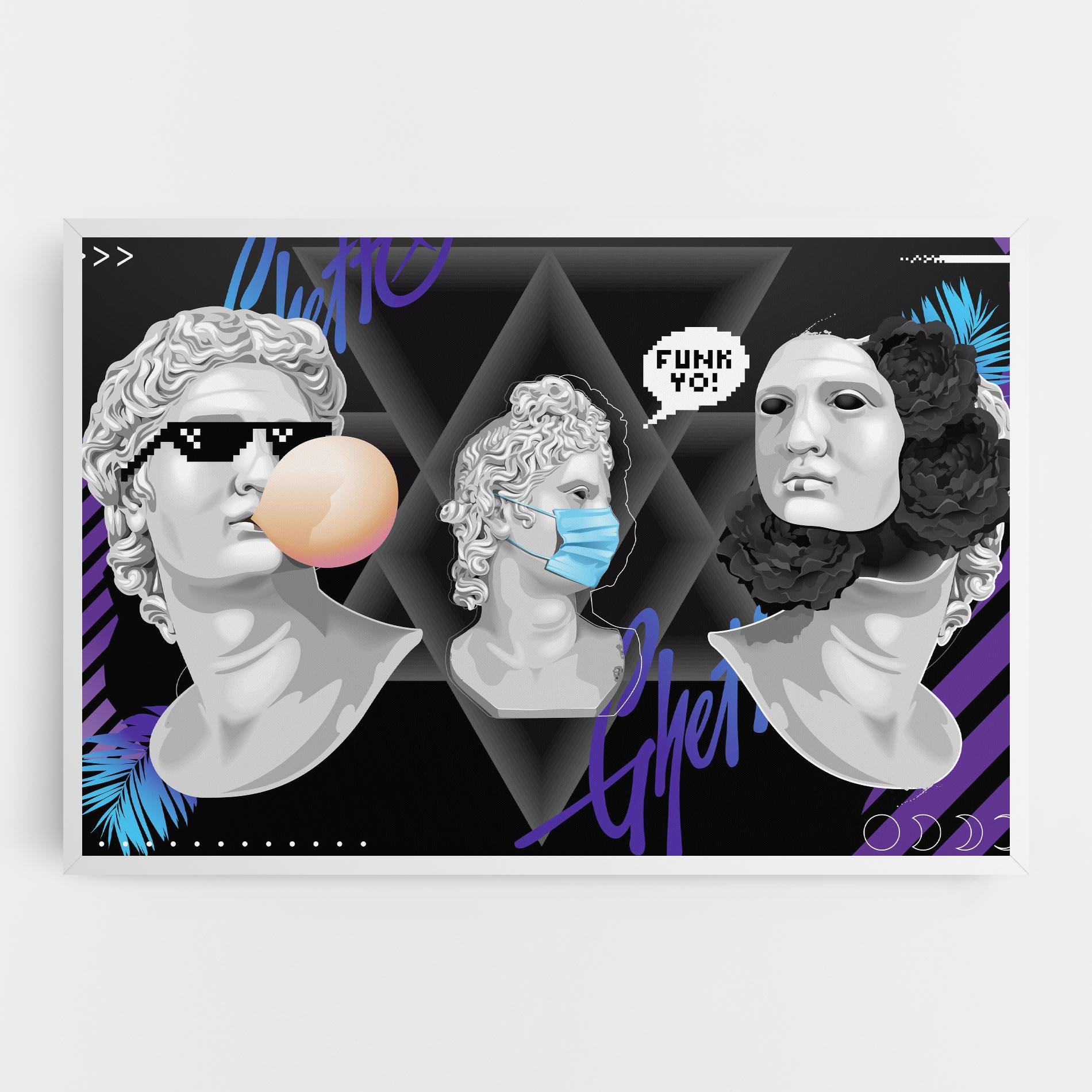 Tablou Canvas Statue Mask mockup 0