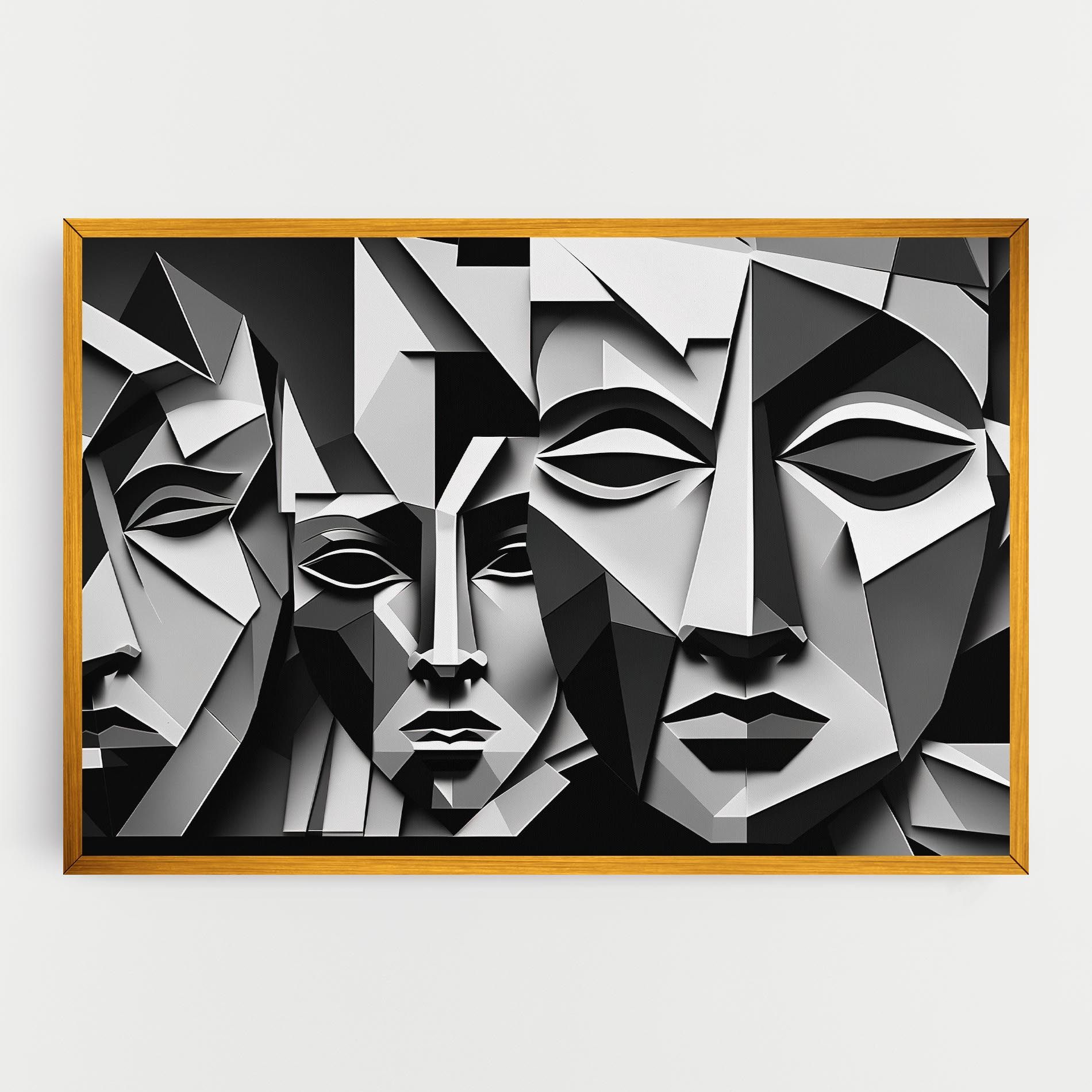 Grey Faces Collage mockup 0