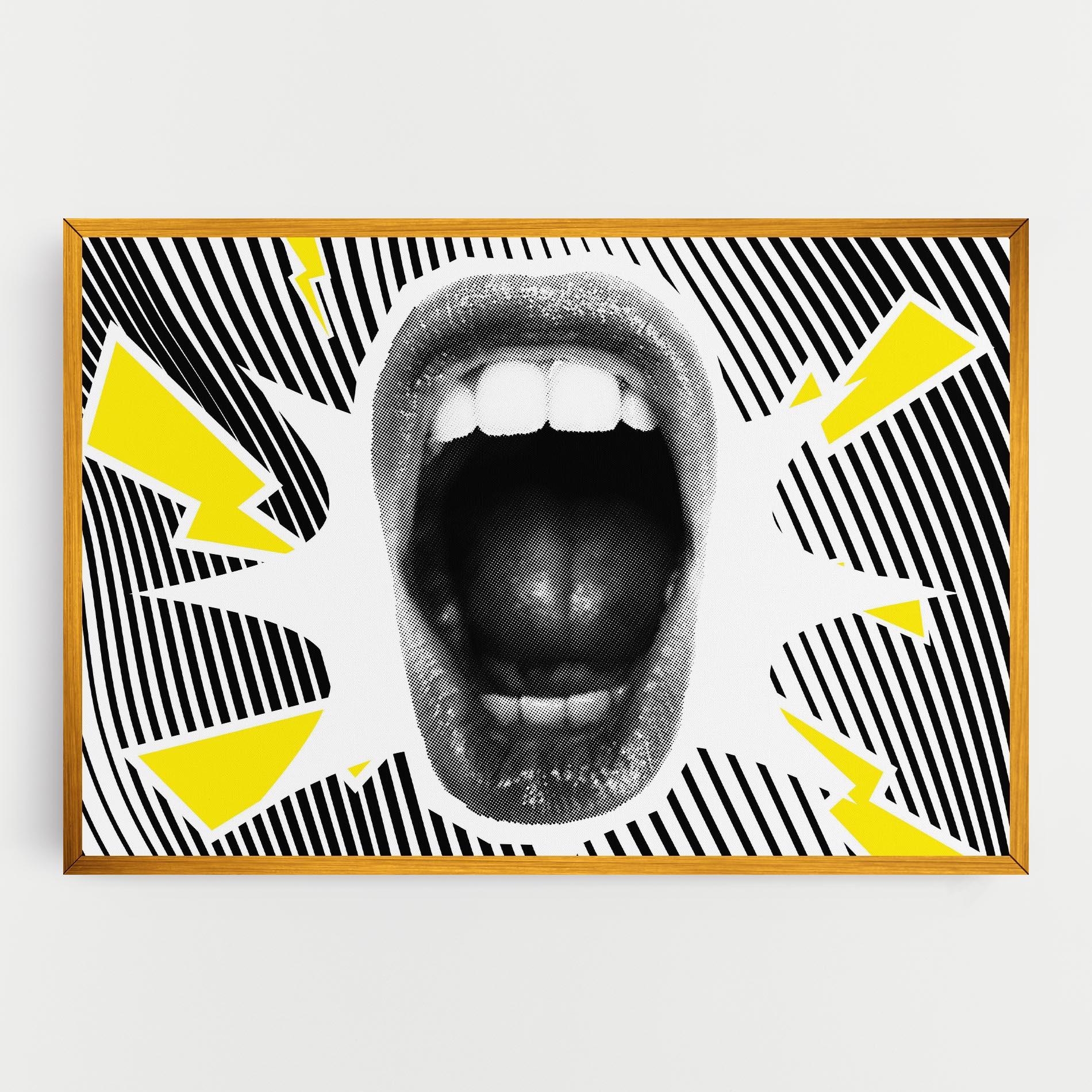 Tablou Canvas Lightning Mouth mockup 0