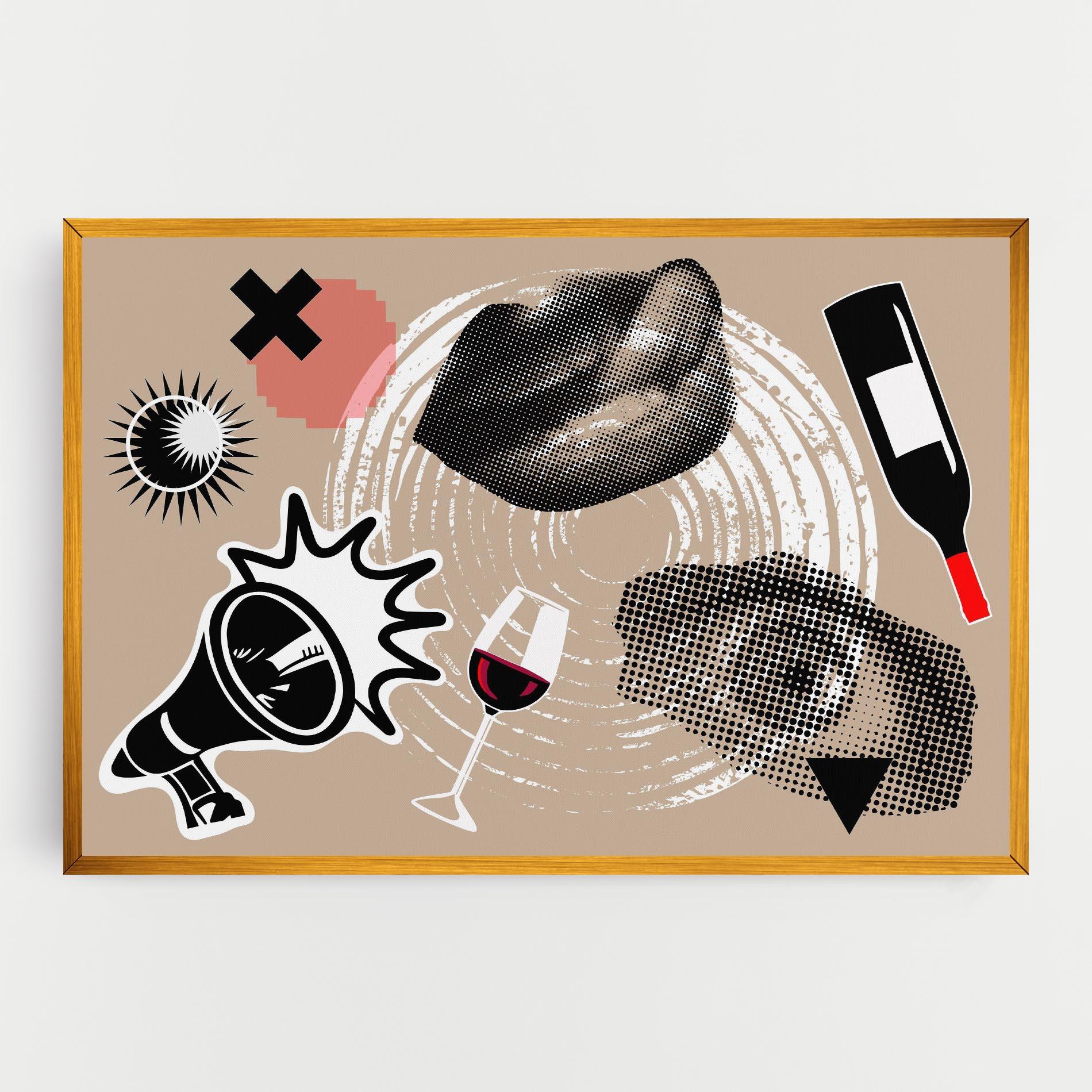 Tablou Canvas Lips Mouth Collage mockup 0