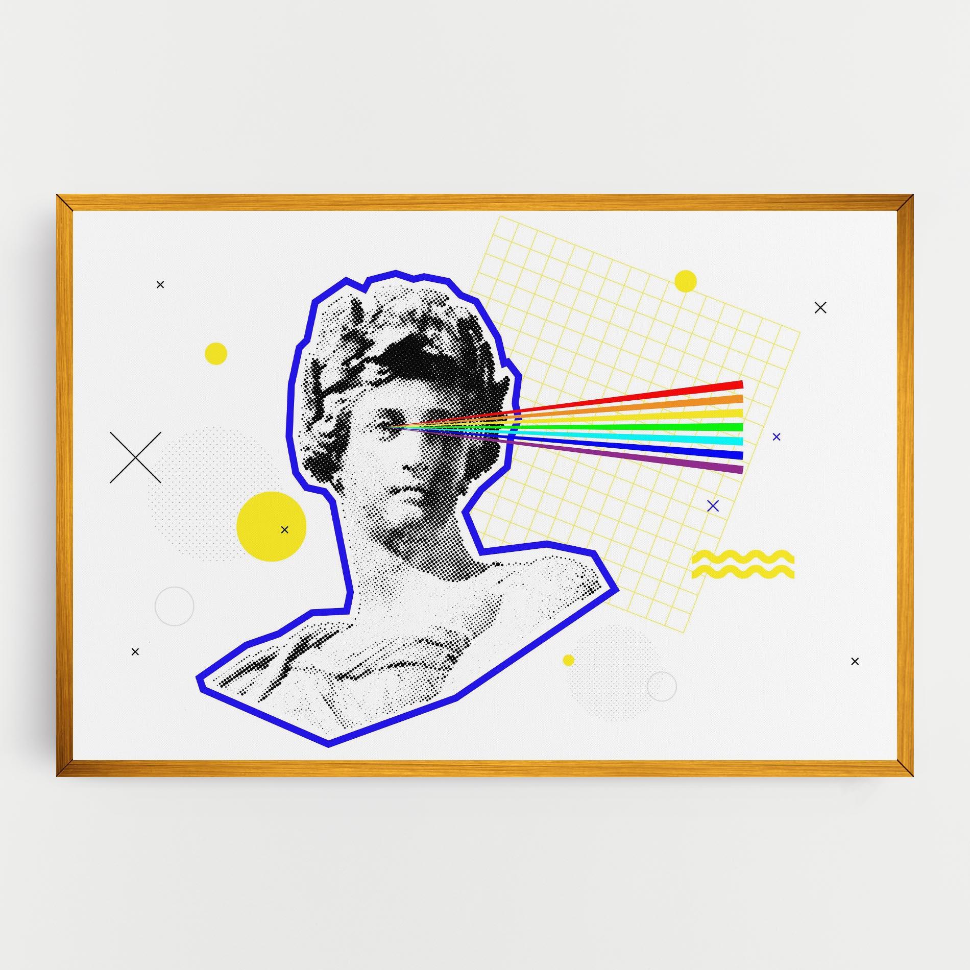 Tablou Canvas Rainbow Statue mockup 0